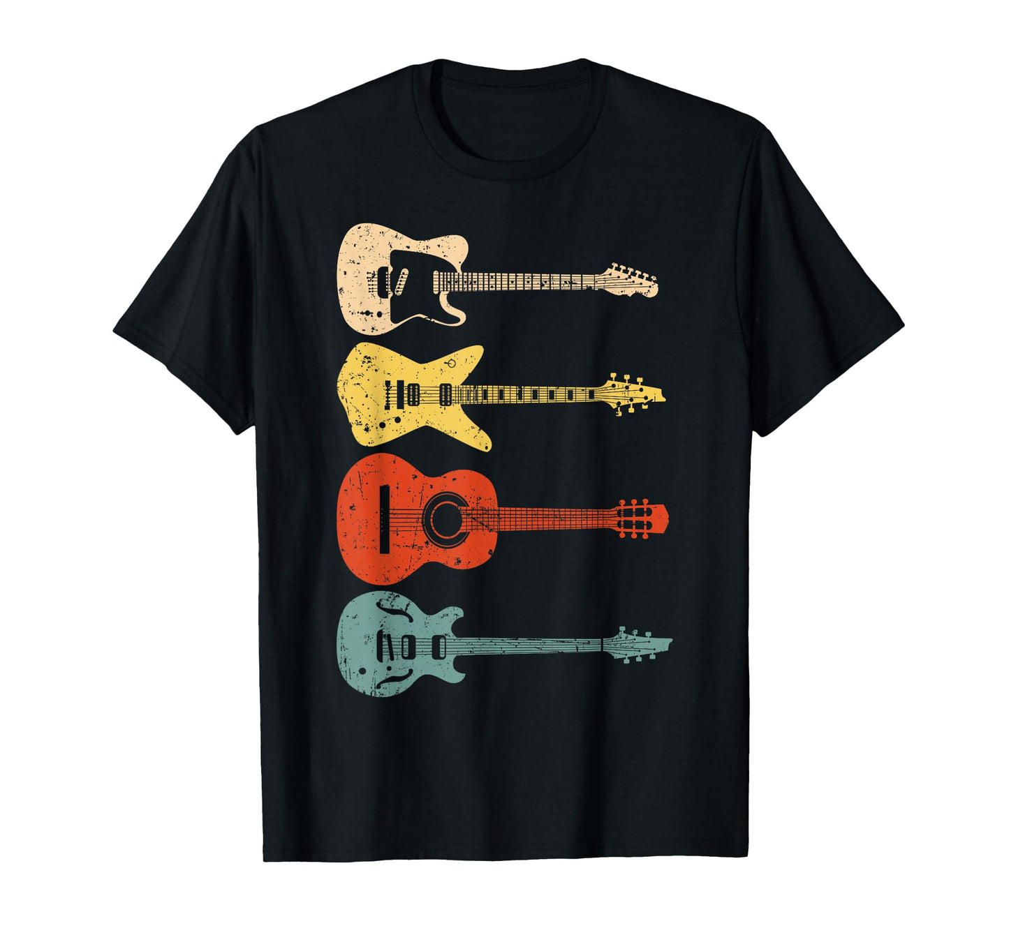 Cool Guitar Players Art Men Women Vintage Acoustic Guitarist T-Shirt