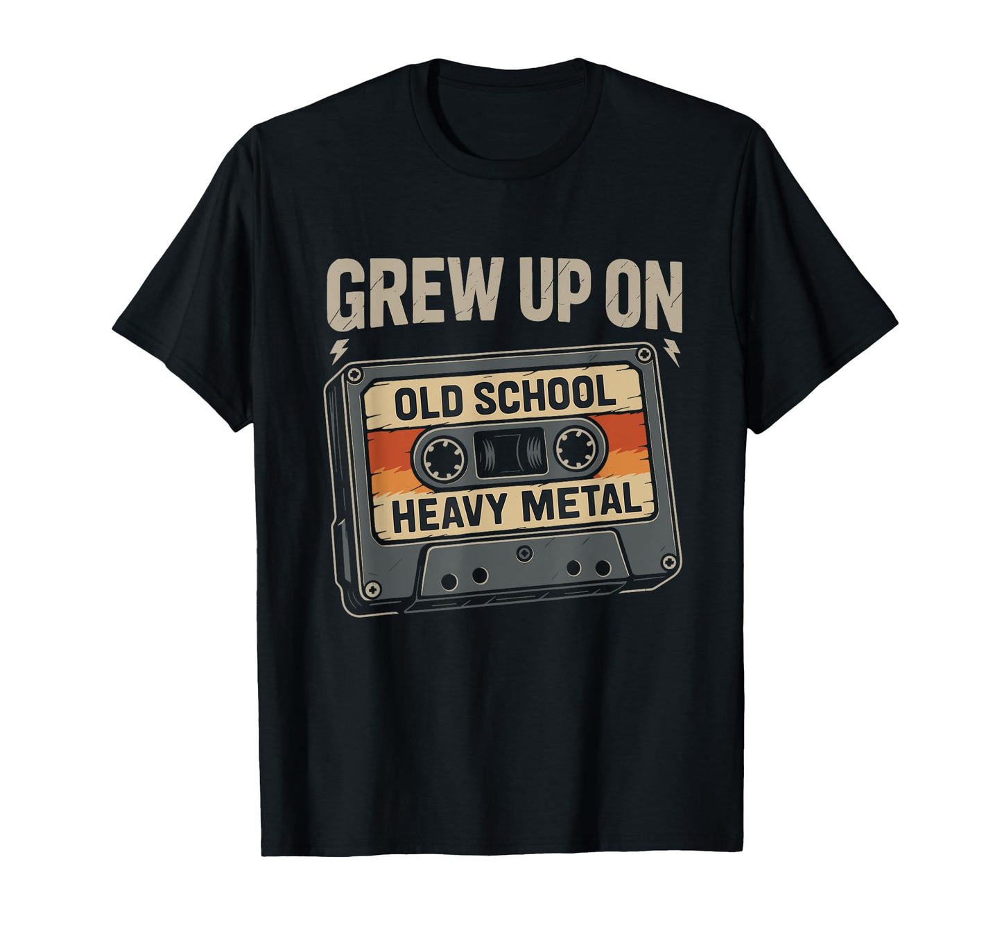 Grew Up on Heavy Metal Music Lovers Apparel T-Shirt
