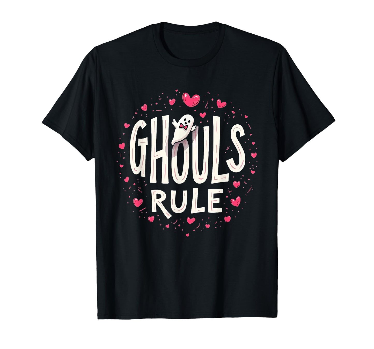 Ghouls Rule - Cute Halloween Girl Ghost Pun T-Shirt