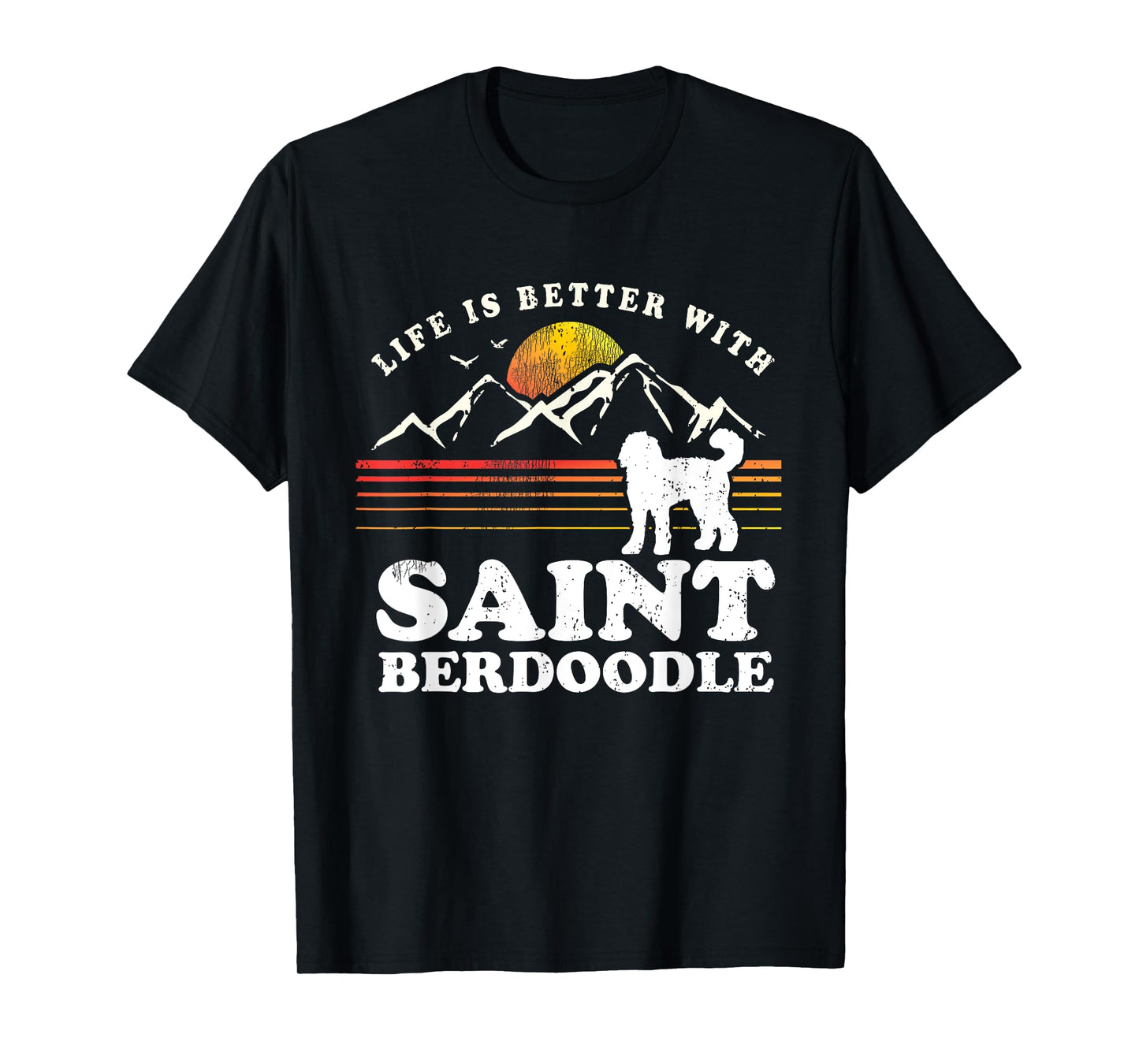 Life Better Saint Berdoodle Vintage Dog Mom Dad T-Shirt