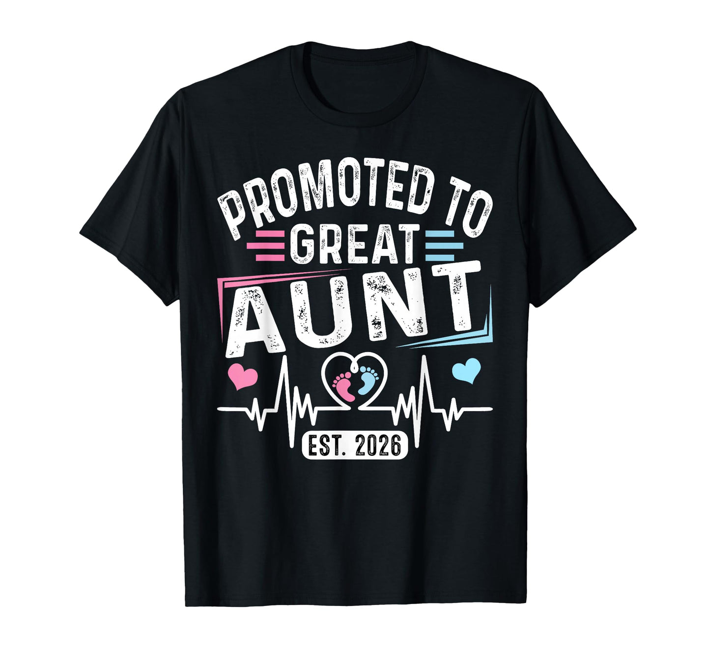 Promoted to Great Aunt Est. 2026 Vintage Aunt T-Shirt