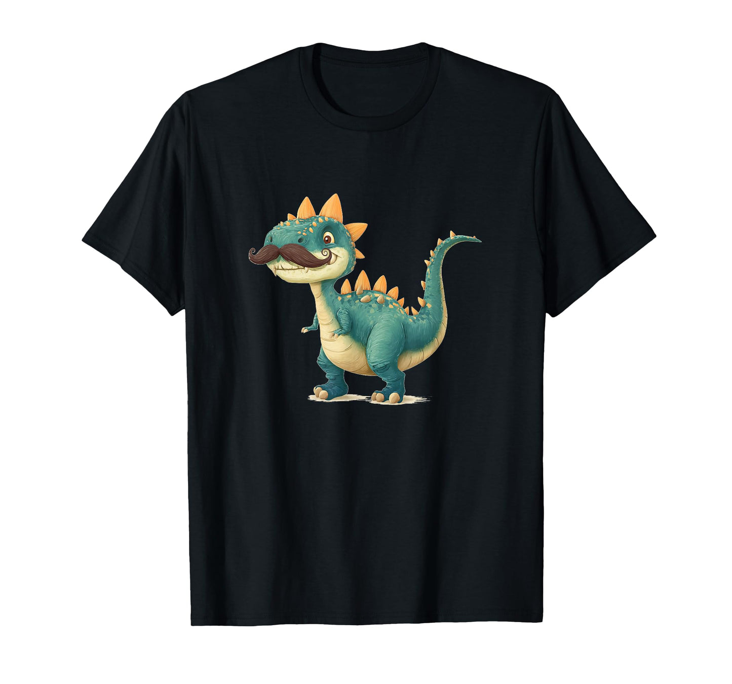 Awesome Mustache Beard Dinosaur Look T-Shirt