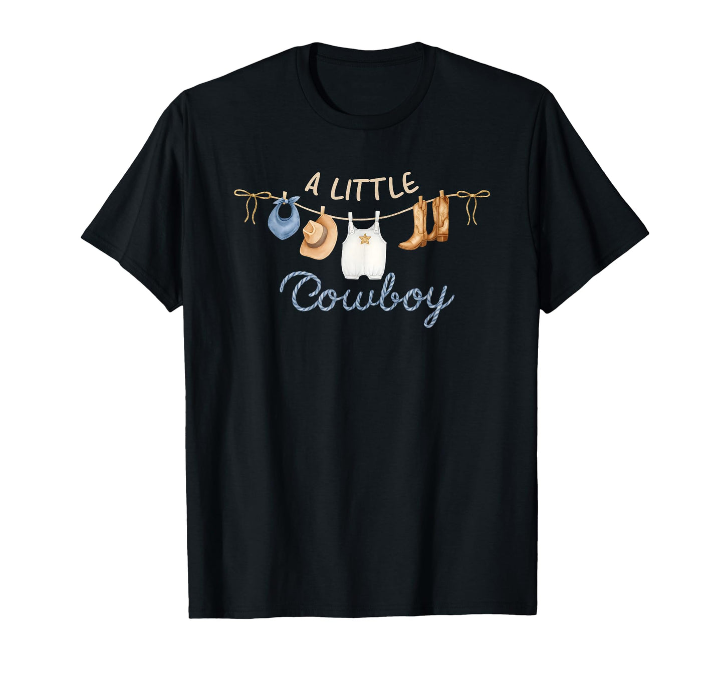A Little Cowboy Baby Boy Country Shower 1st Birthday T-Shirt