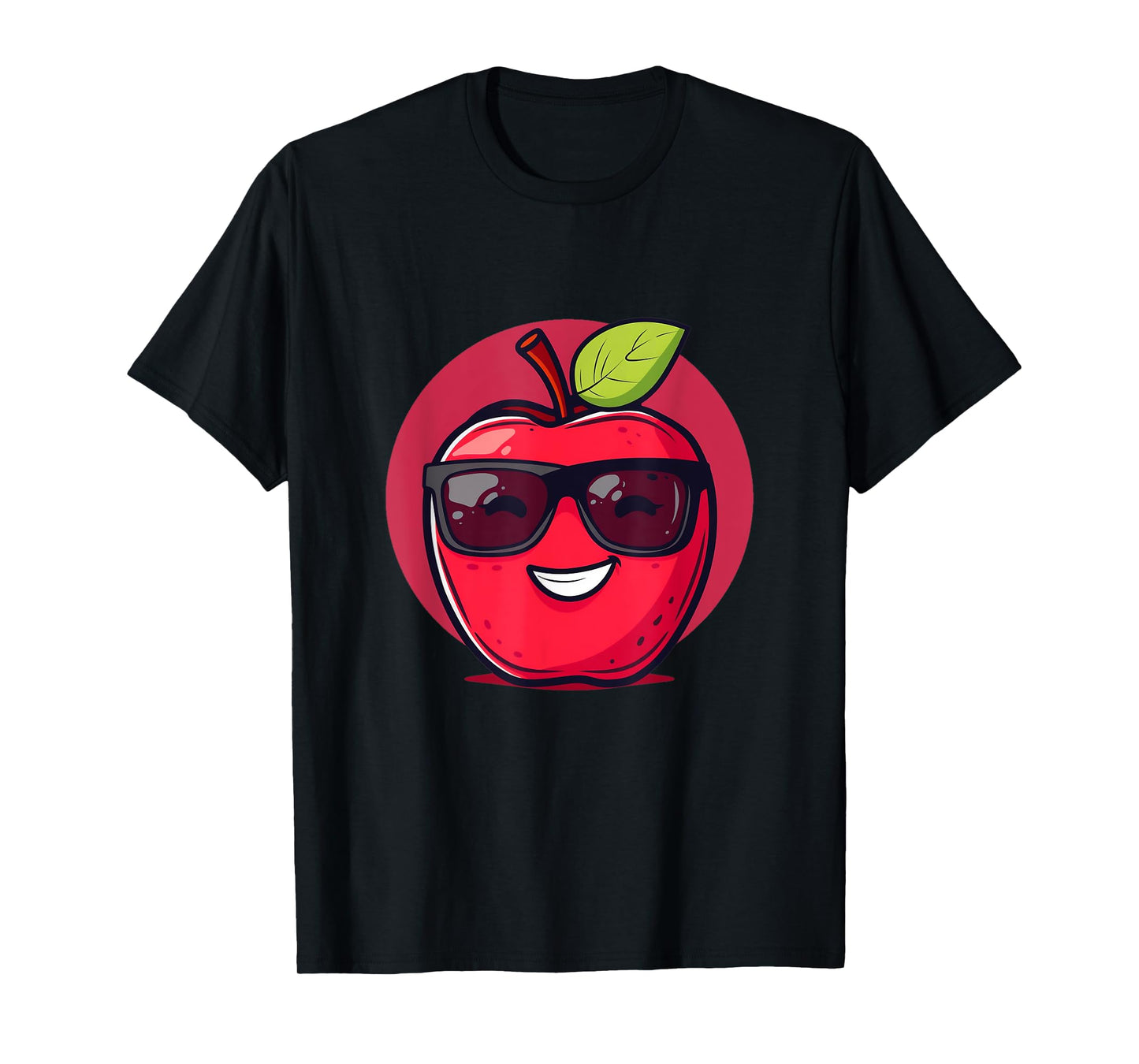 Funny red Apple with Sunglasses for Fruits Lovers T-Shirt