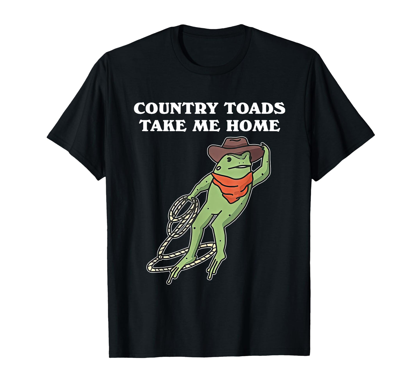 Country Toads Take Me Home Cowboy Frog Funny Western T-Shirt