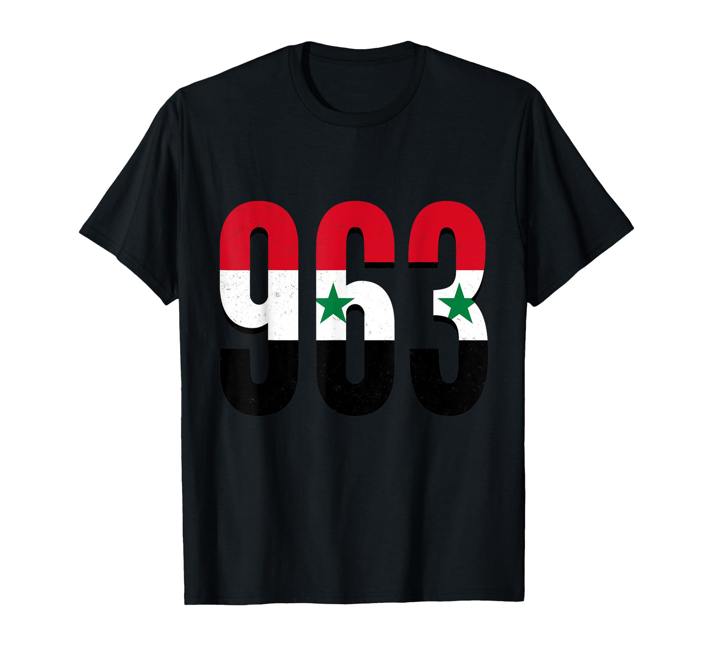 963 Syria Flag Pride Country Area Code Syrian T-Shirt