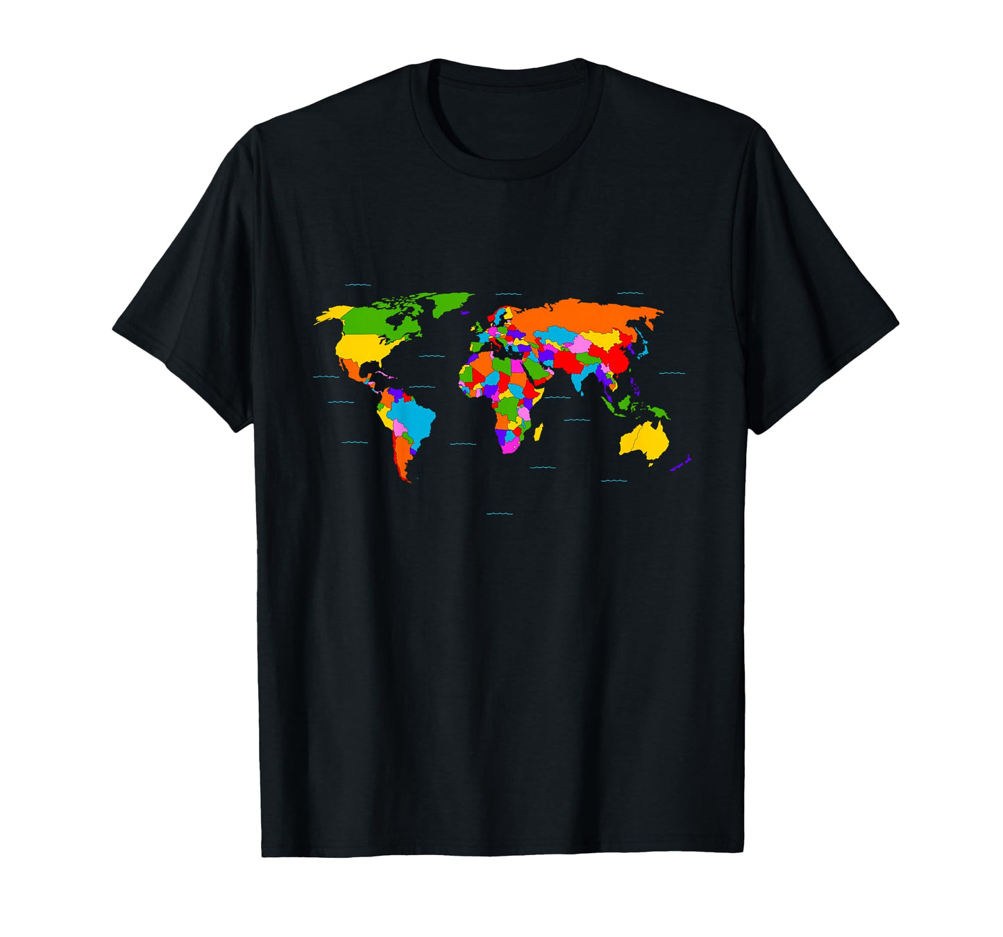 World Map T-Shirt. Boys / Girls Map of the World Tee T-Shirt