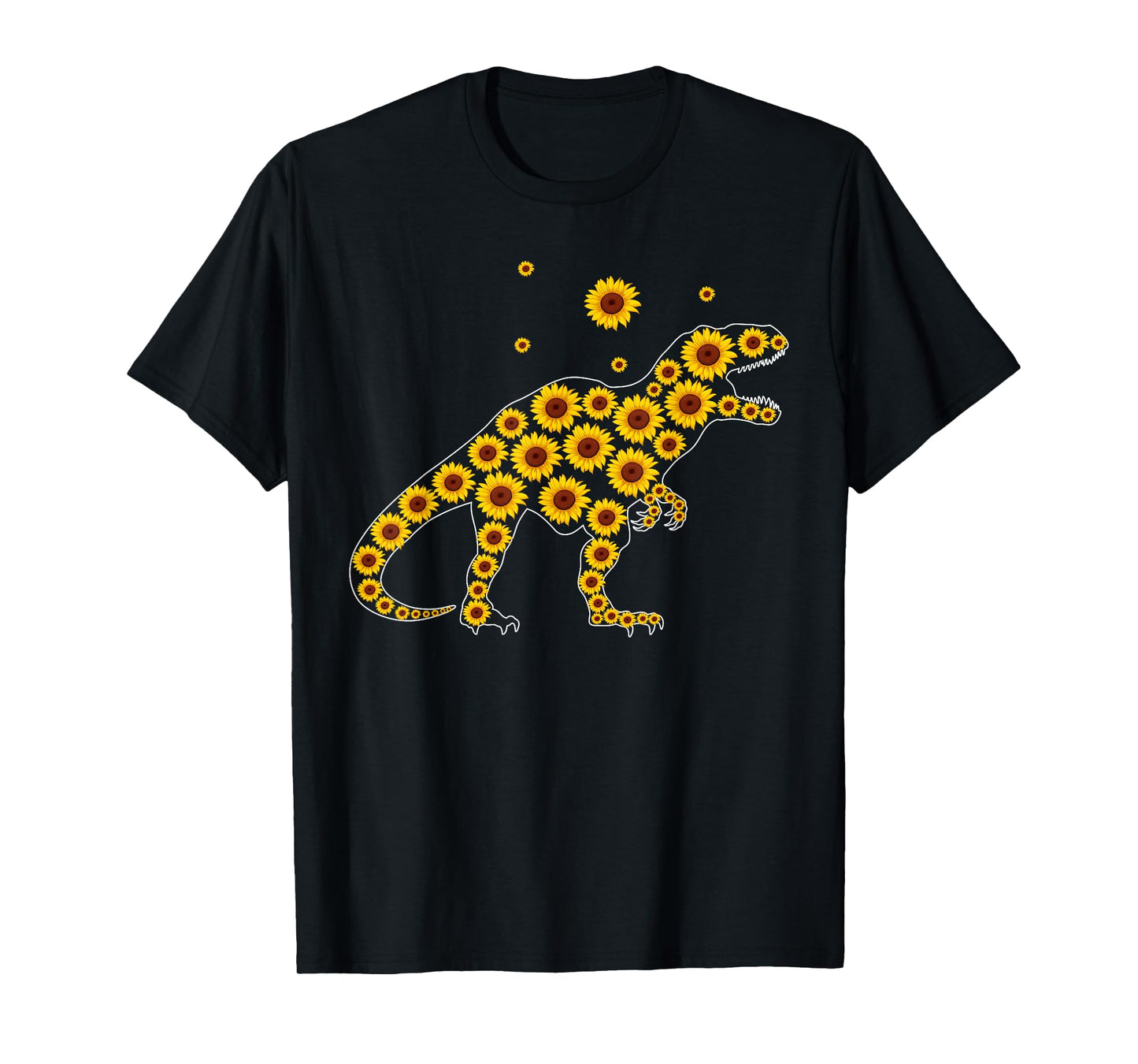 Sunshine Dinosaurs T-rex Sunflower Rex Sun Flower dinosaur T-Shirt