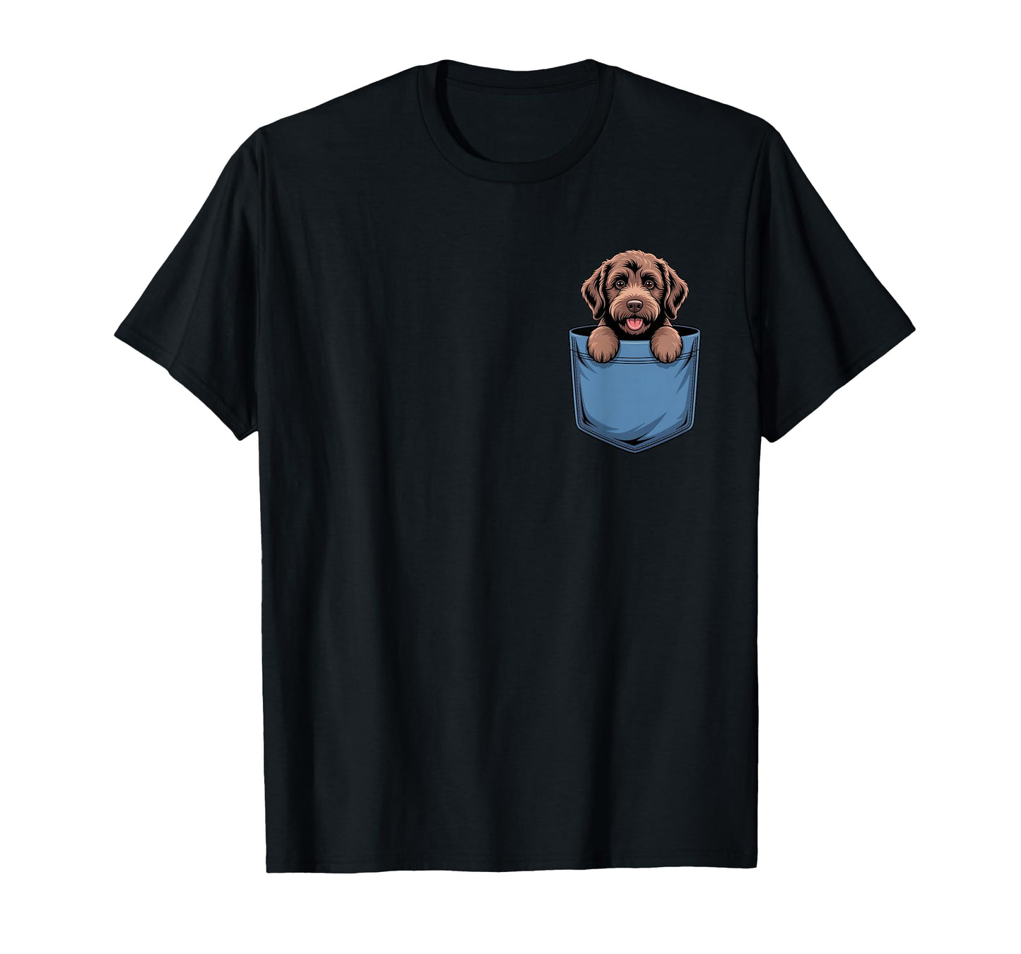 Cute Pocket Labradoodle Lover Chocolate Doodle Dog Mom T-Shirt