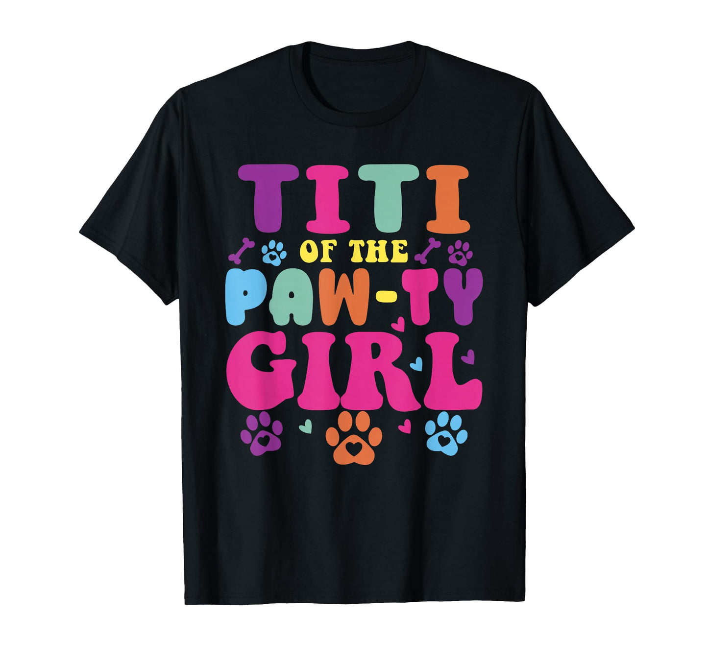 Titi of The Paw-Ty Girl Birthday Family Matching Party T-Shirt