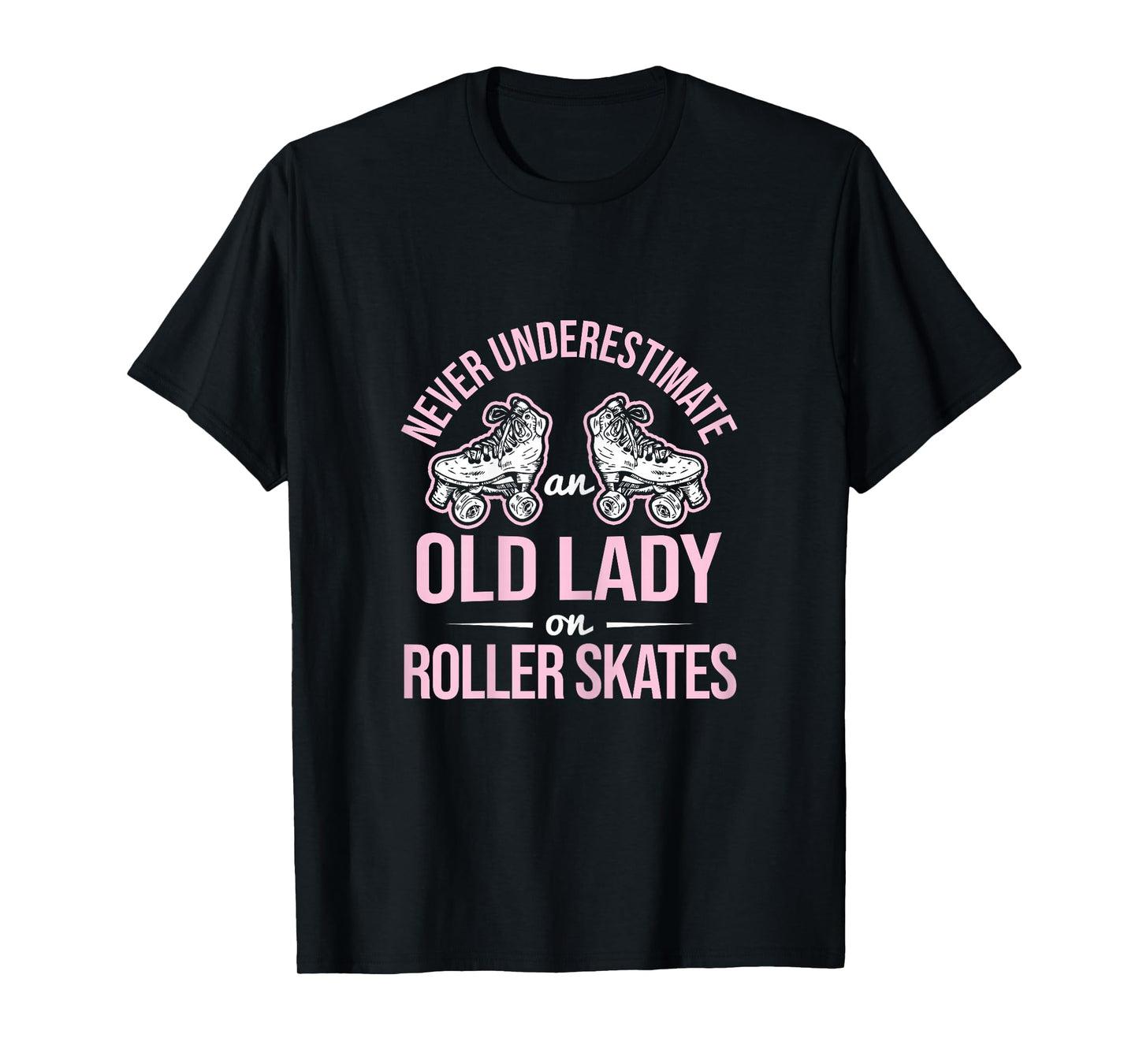 Old Lady On Roller Derby Roller Skating Roller Skate T-Shirt