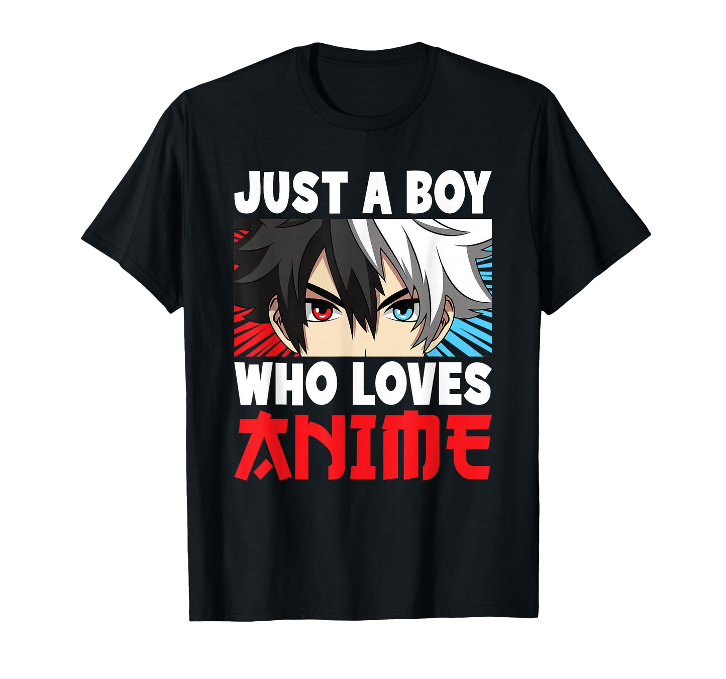 Just A Boy Who Loves Anime Funny Japanese Otaku Kids T-Shirt