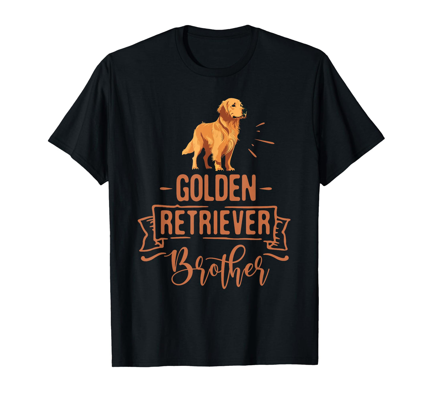 Dog Golden Retriever Brother Vintage Golden Retriever Dad T-Shirt for Men Women Kids