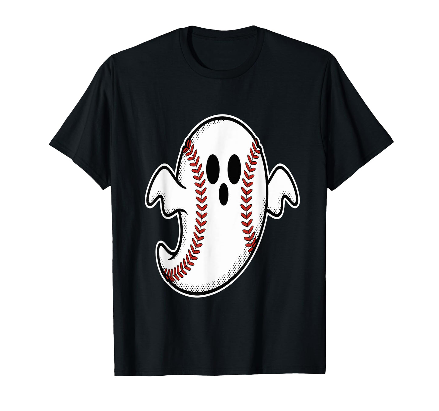 Ghost Baseball Halloween Baseball Player Costume T-Shirt