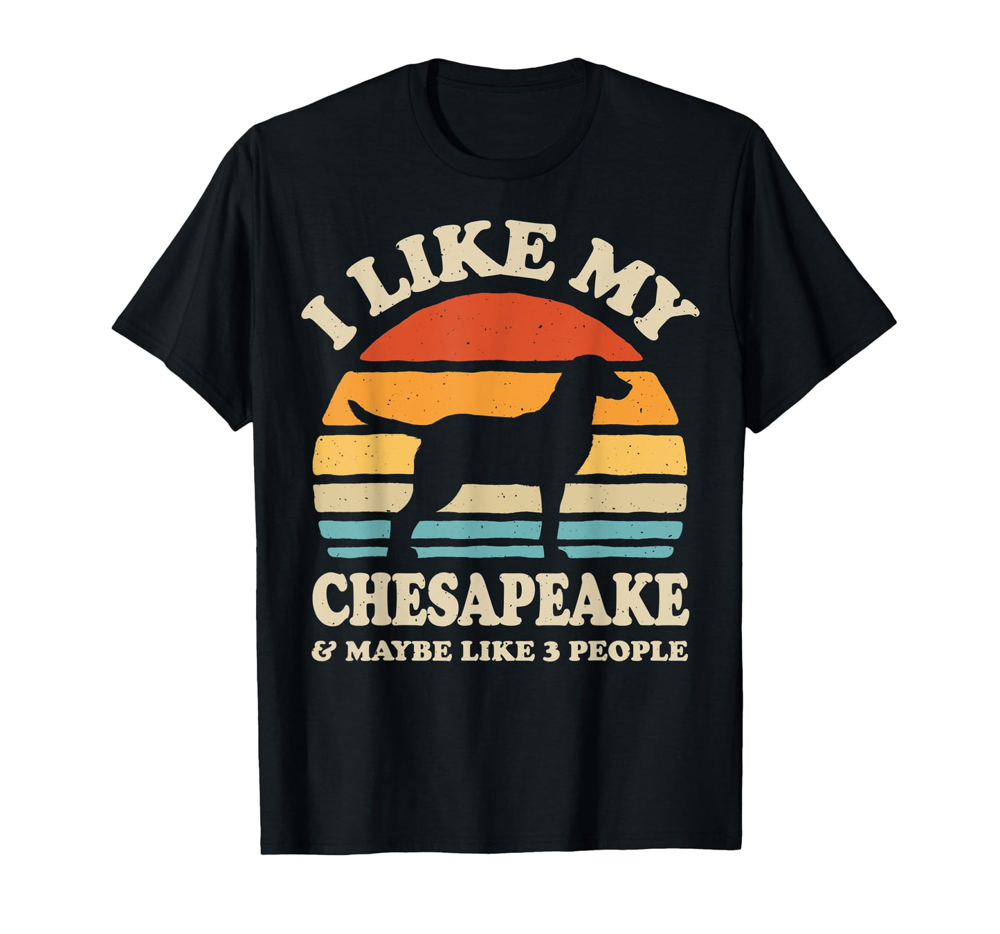 I Like My Chesapeake Bay Retriever Chessie Dog Lover Retro T-Shirt