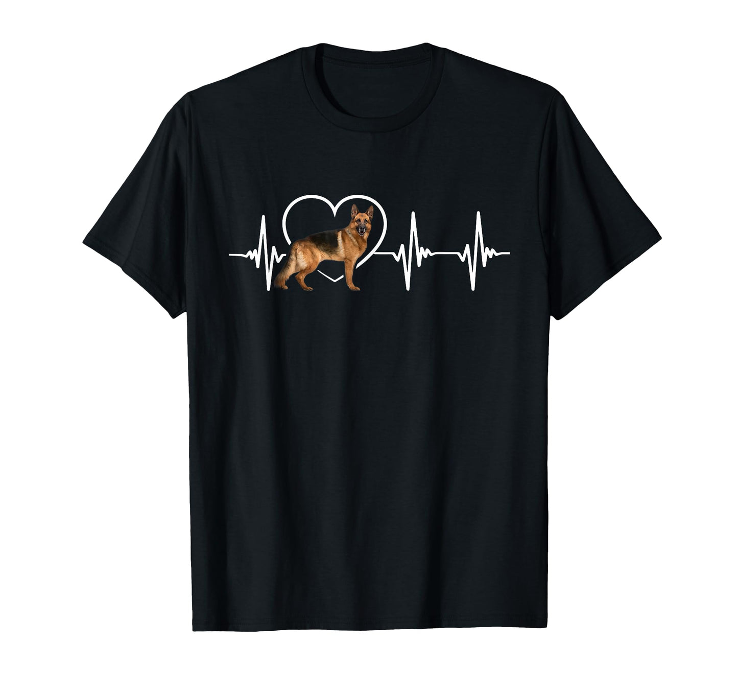 German Shepherd Heartbeat Love German Shepherd T-Shirt T-Shirt