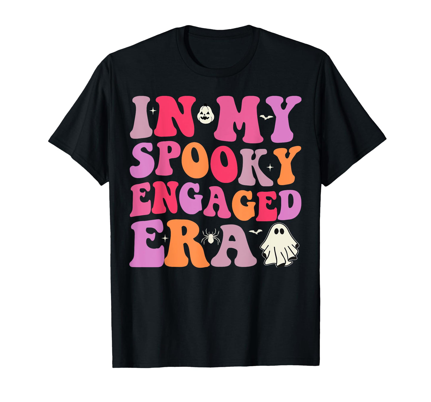 In My Spooky Engaged Era Halloween Bride Girl Bachelorette T-Shirt