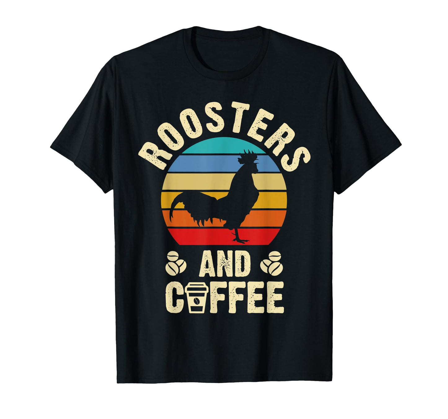 I like Roosters & Coffee Funny vintage Pet theme lover gift T-Shirt