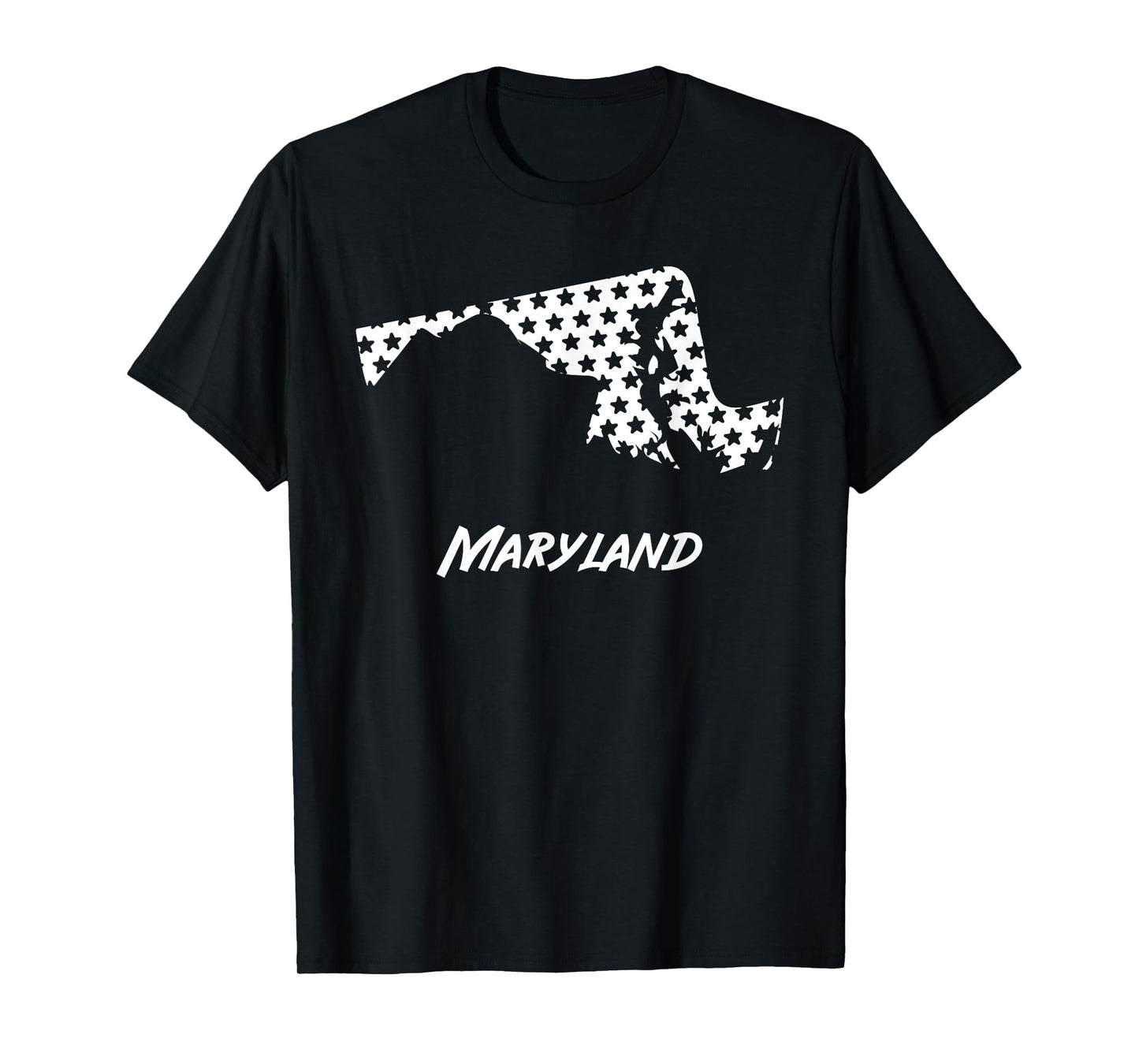 Maryland USA State Outline Stars Vintage Retro Design T-Shirt