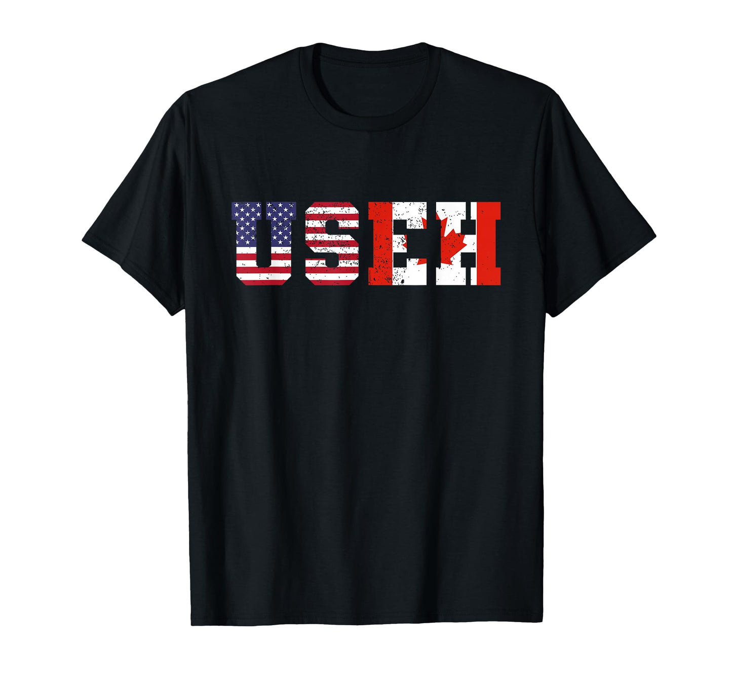 Vintage USA Canada USEH Happy Canada Day 4th Of July T-Shirt