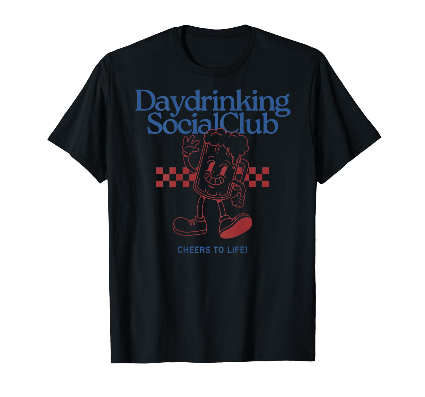 Daydrinking Social Club Retro Day Drinking Malle Backprint T-Shirt
