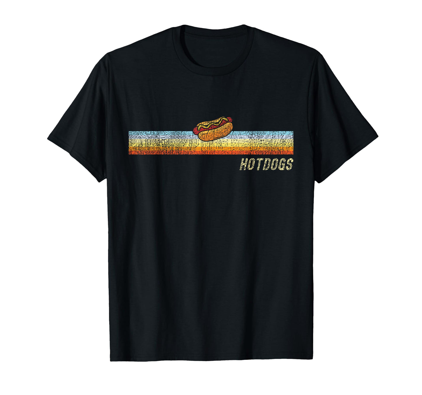 Hot Dog Adult Retro Vintage Hot Dog T-Shirt