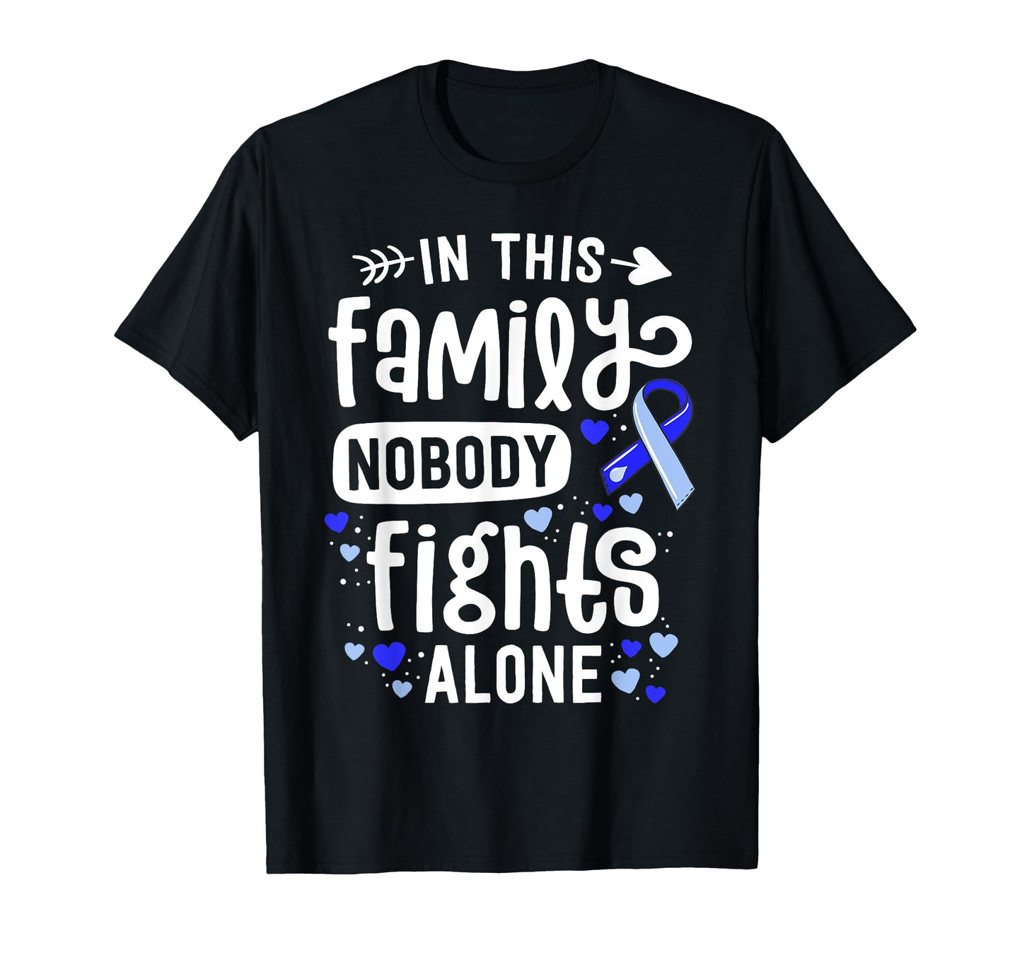 Family Hydrocephalus Awareness Month Brain Blue Ribbon T-Shirt