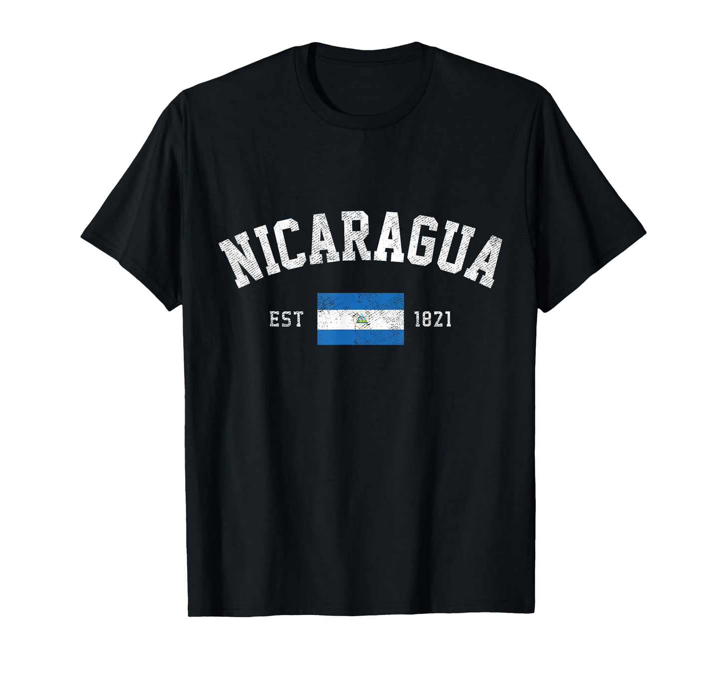 Nicaragua Est. 1821 Nicaraguan Flag Independence Day T-Shirt