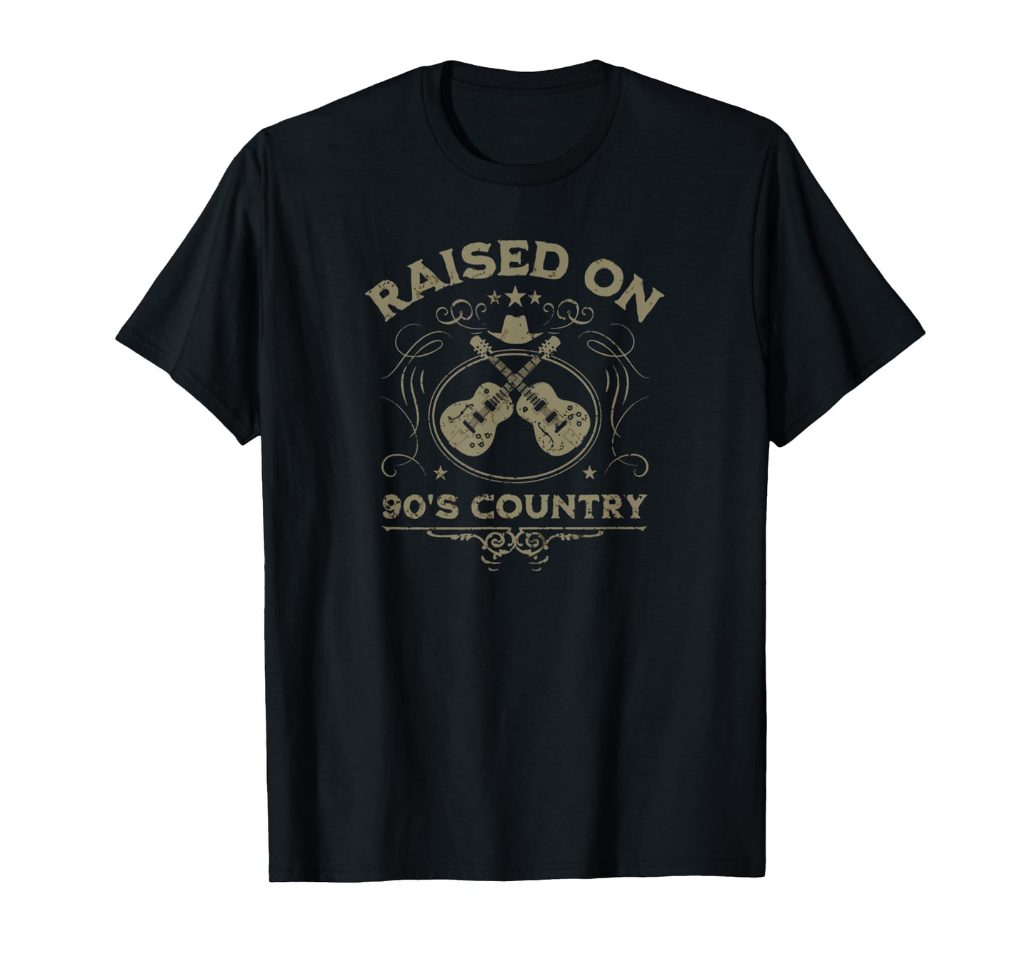 Raised On 90's Country Music Vintage Funny Retro Southern T-Shirt