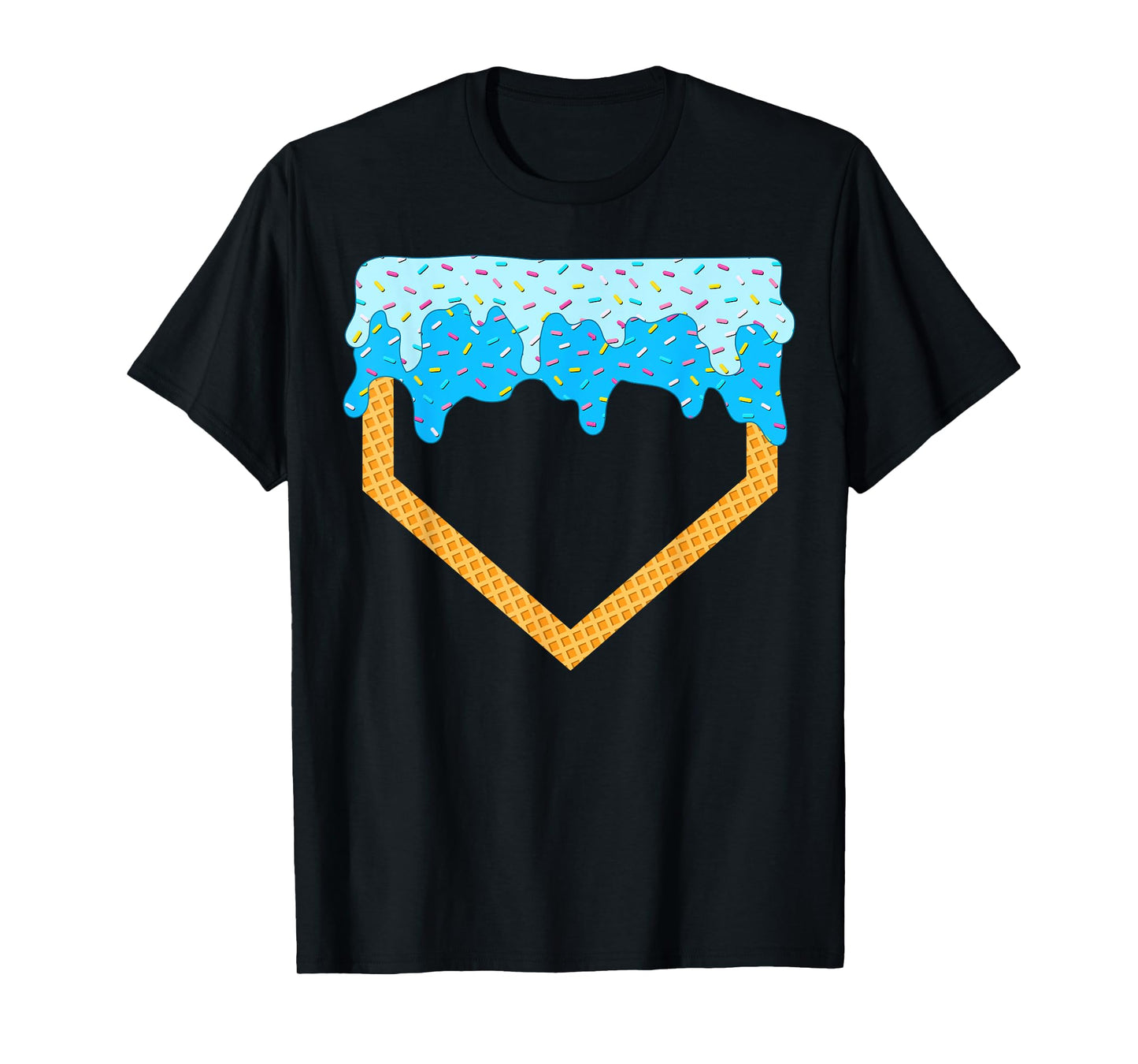 Baseball Drip Boys Home Plate Ice Cream sprinkles Sports Boy T-Shirt