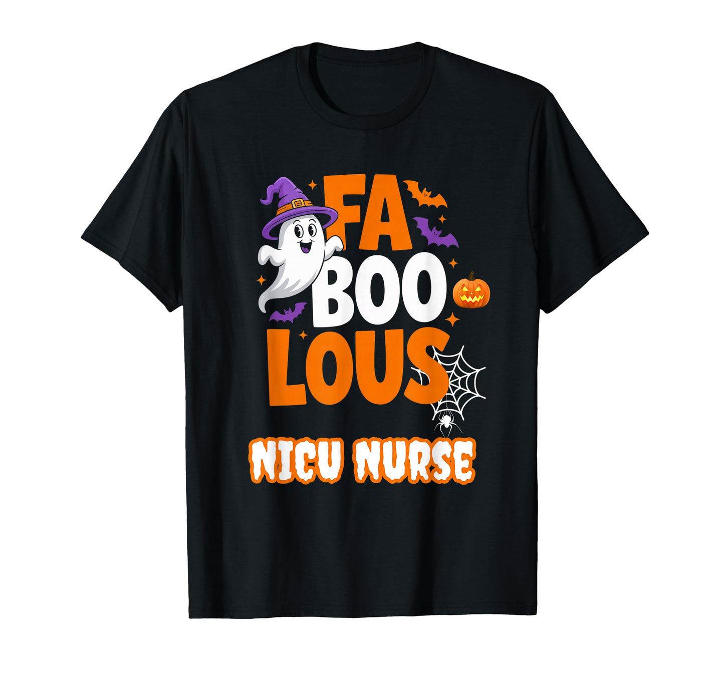Fabulous Halloween Ghost NICU Nurse Spooky NICU Crew Women T-Shirt