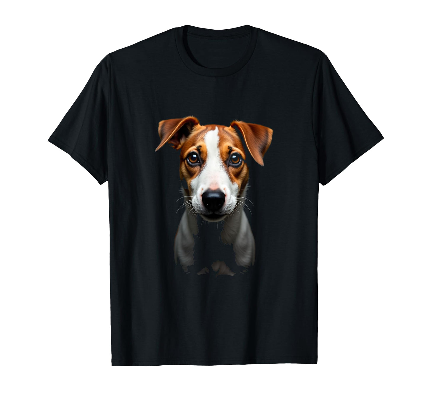 Black Jack Russell Terrier Dog Jack Russell Face T-Shirt