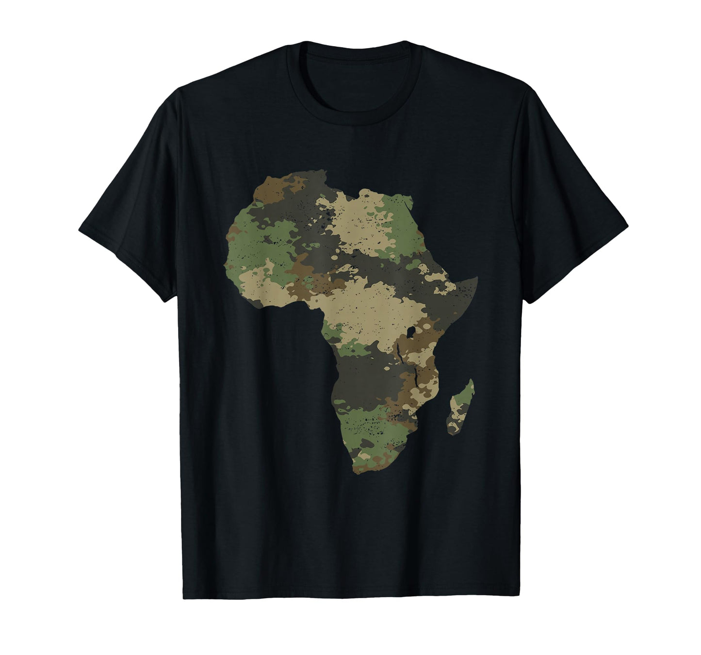 Africa Continent Map Camo Pattern African Safari Camouflage T-Shirt