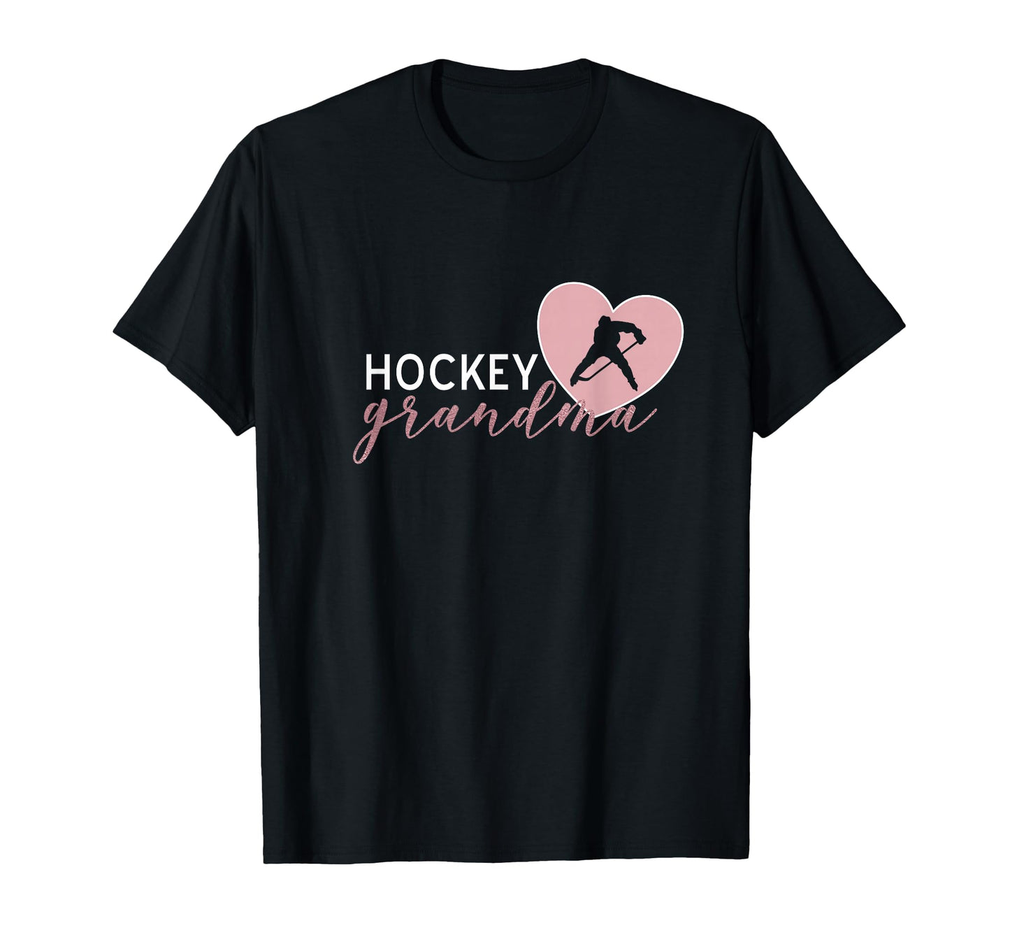 Hockey Grandma Grandmother Heart Player Silhouette T-Shirt