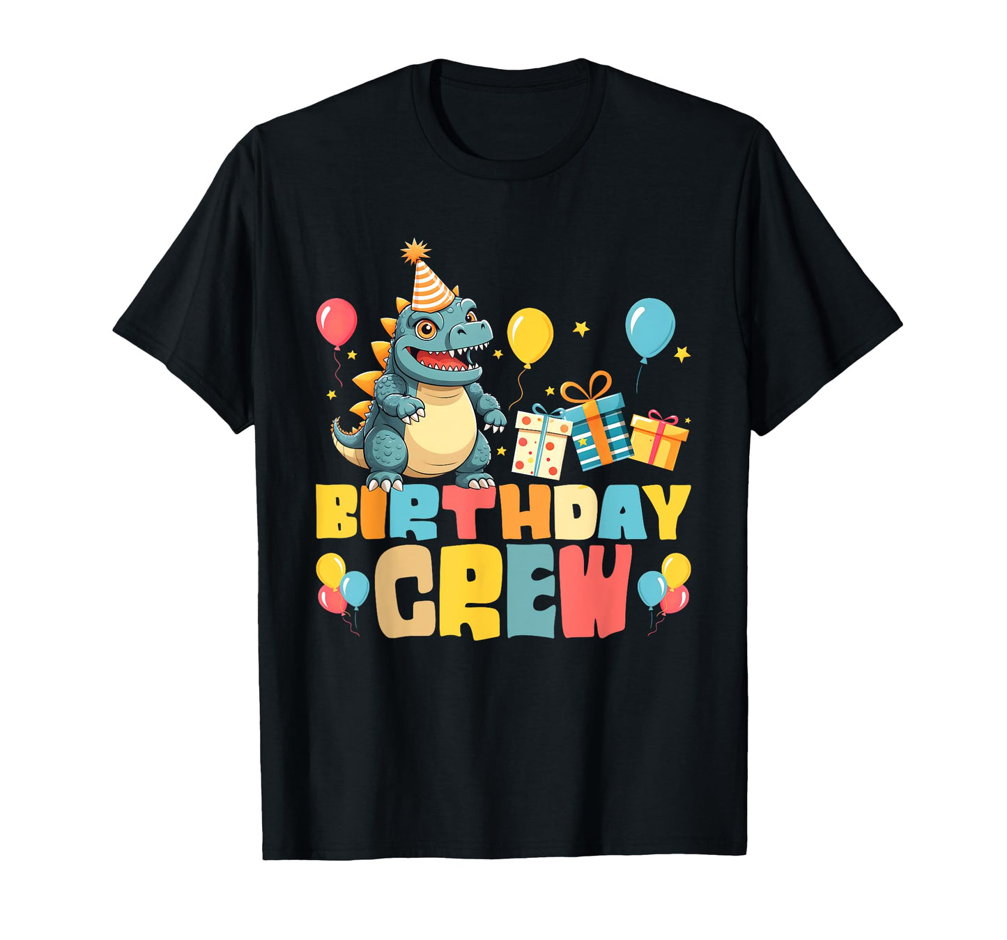 Birthday Crew Japanese Monster Kaiju Bday Party Boys Girls T-Shirt