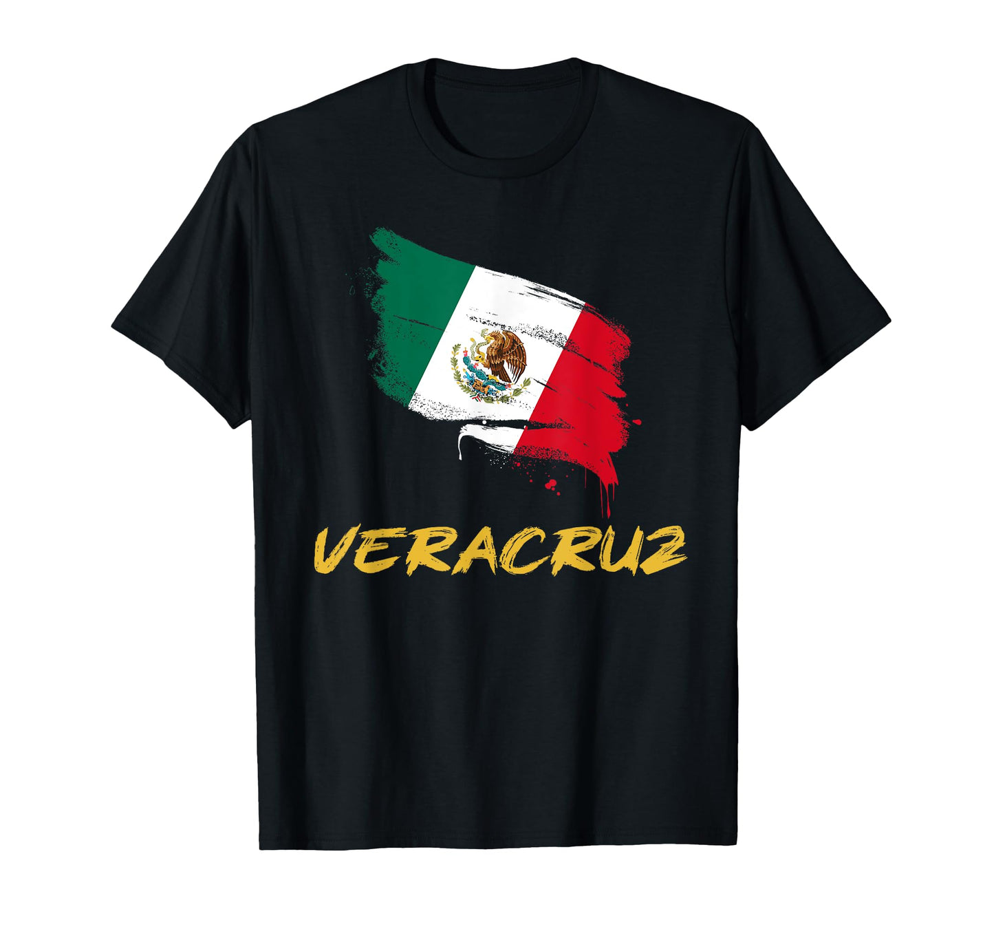 Veracruz Mexico MX Mexican Heritage Flag Paint Stroke T-Shirt