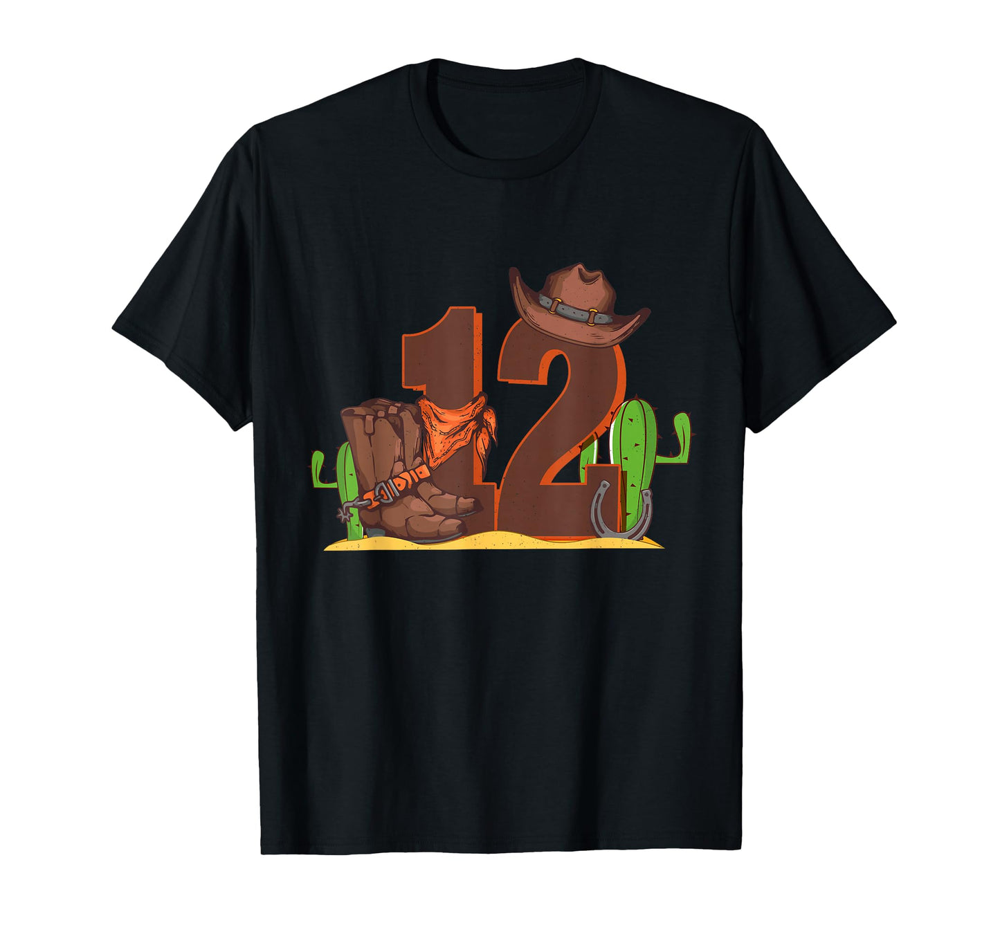 12th Birthday Boy 12 Year Old Rodeo Western Cowboy Howdy T-Shirt