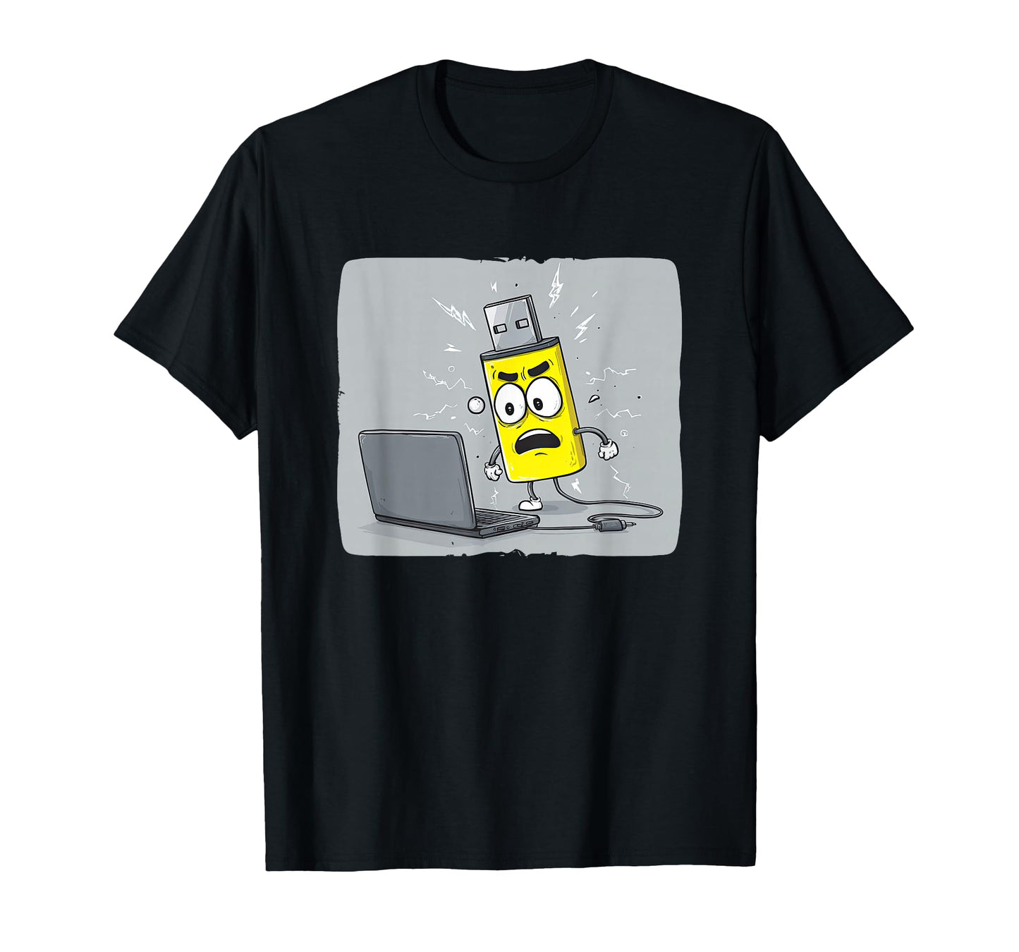 Angry Yellow USB Costume T-Shirt