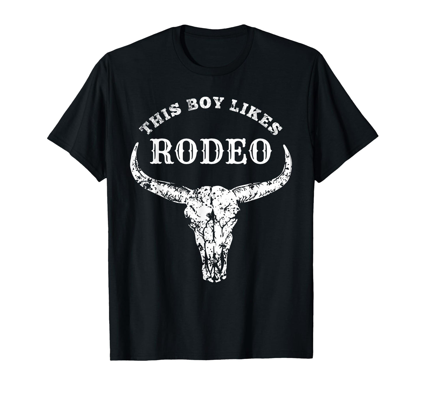 Southern Texas Cowboy Clothing Rodeo Accessories Western Country This Boy Likes Rodeo Howdy Vintage Cowboy T-Shirt