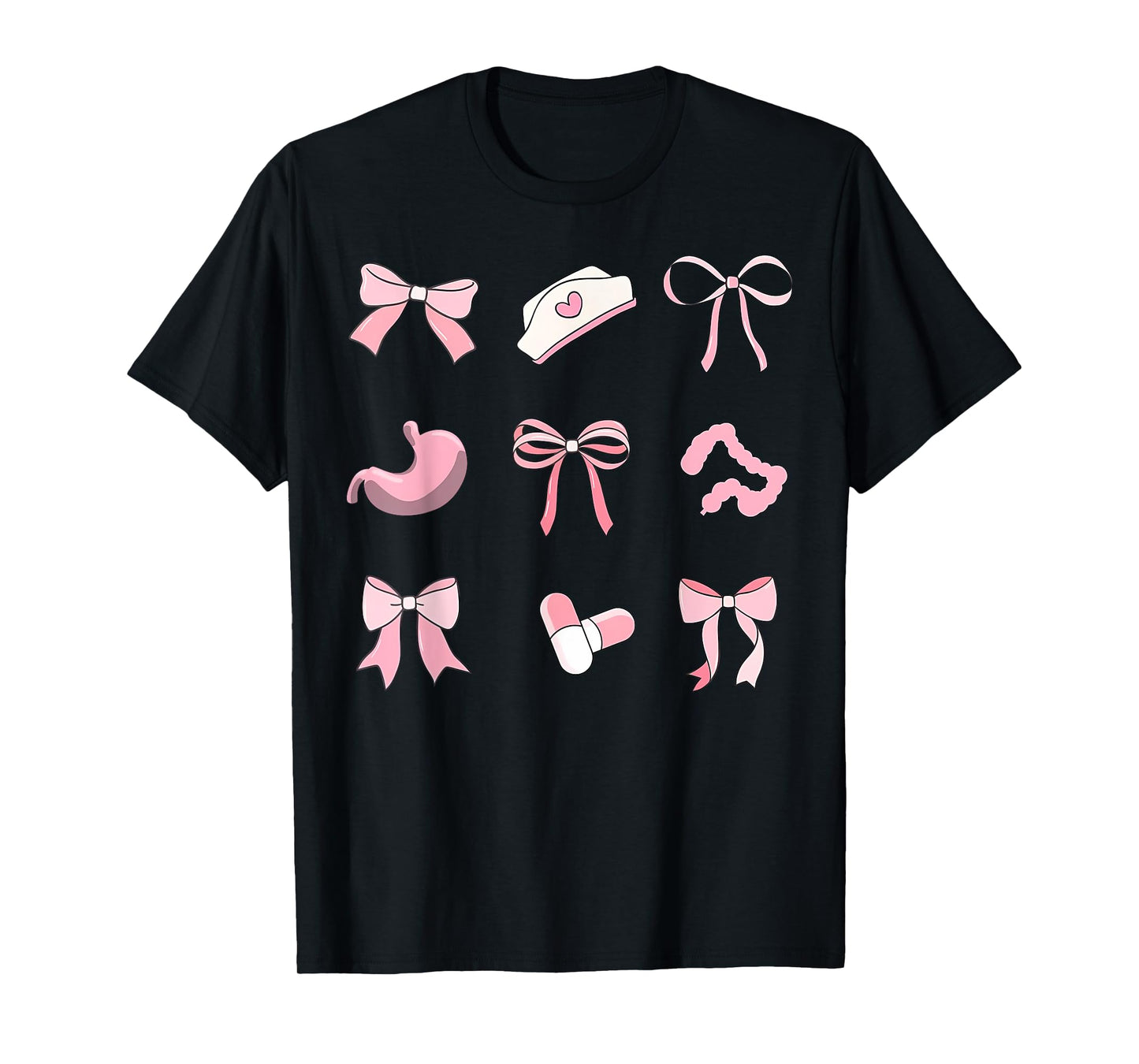 Pink Coquette Bow Endoscopy Nurse Gi Colon Gastrointestinal T-Shirt
