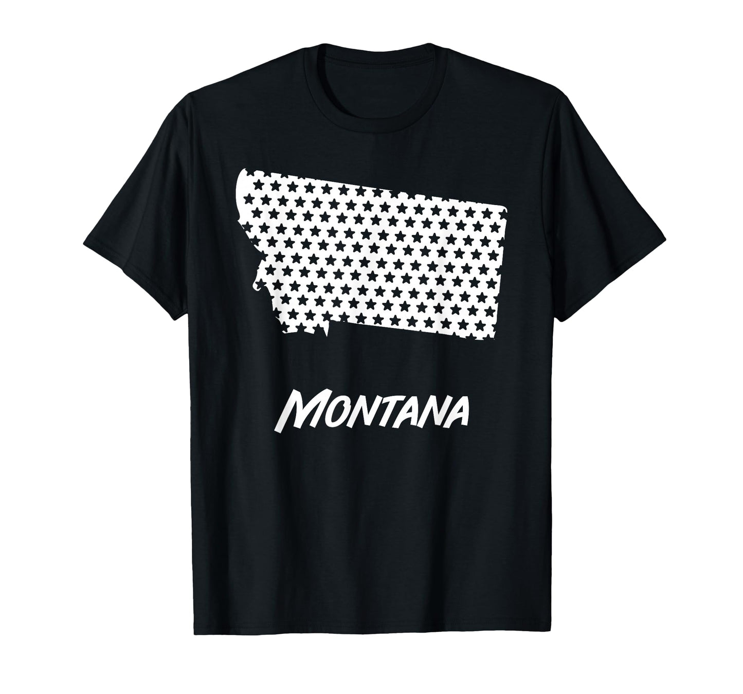 Montana USA State Outline Stars Vintage Retro Design T-Shirt