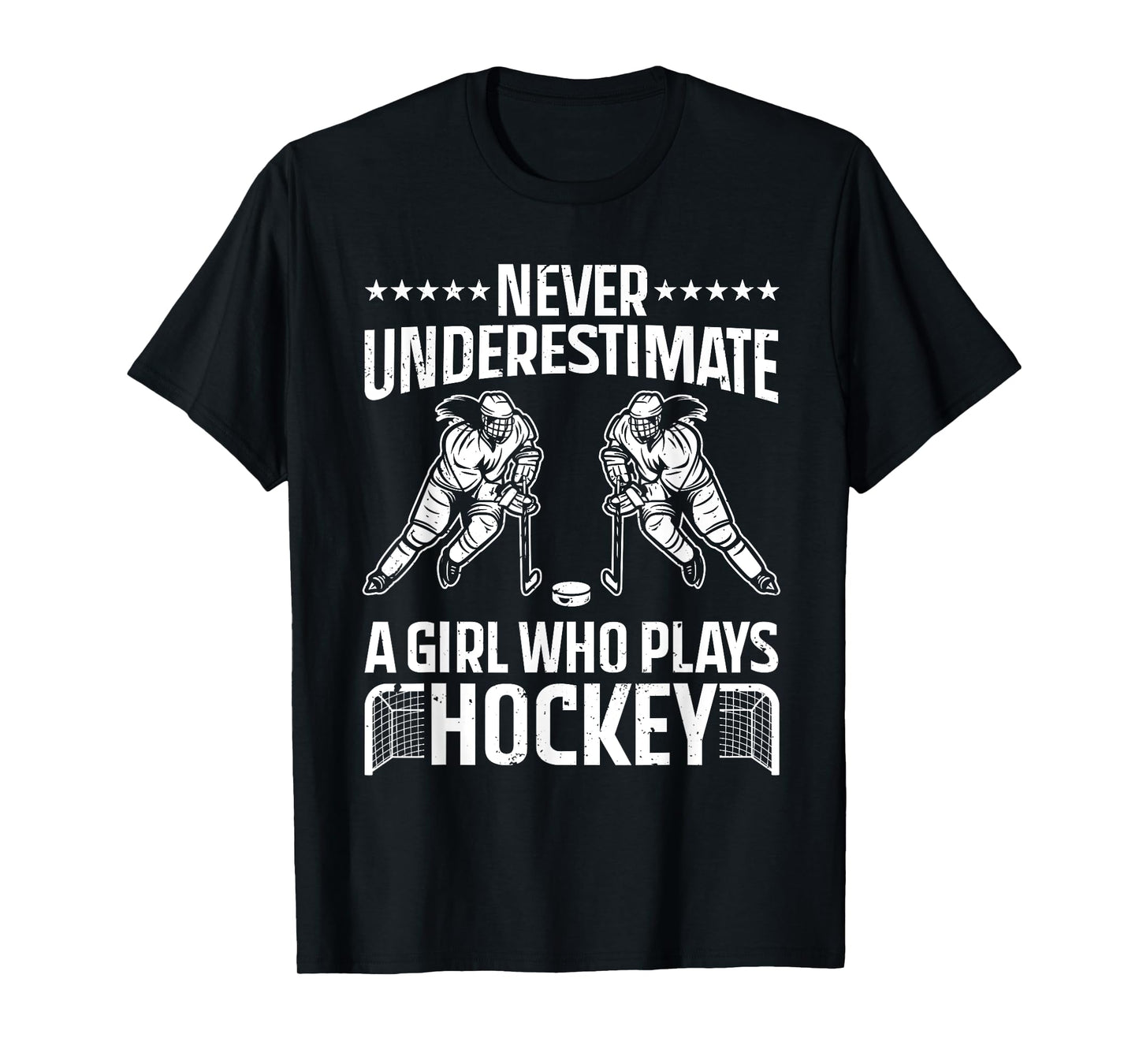 Funny Hockey Art For Girls Women Field Hockey Player Sport T-Shirt
