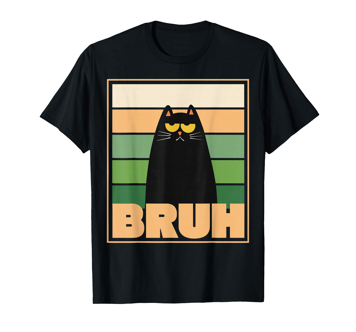 Retro Cat Bruh Meme, Sarcastic Humor T-Shirt