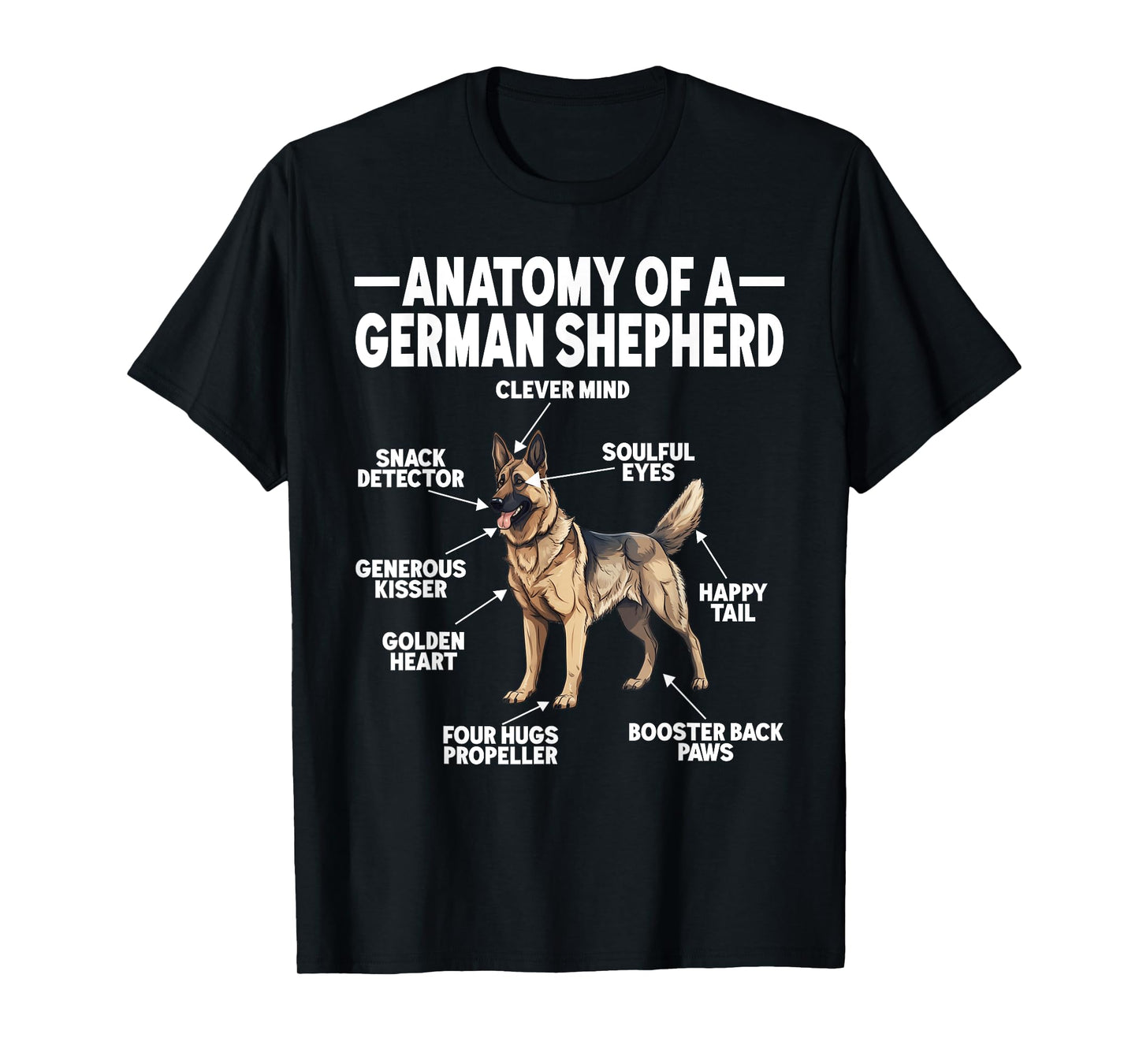 Funny Anatomy German Shepherd Dog Lovers German Shepherd Dog T-Shirt