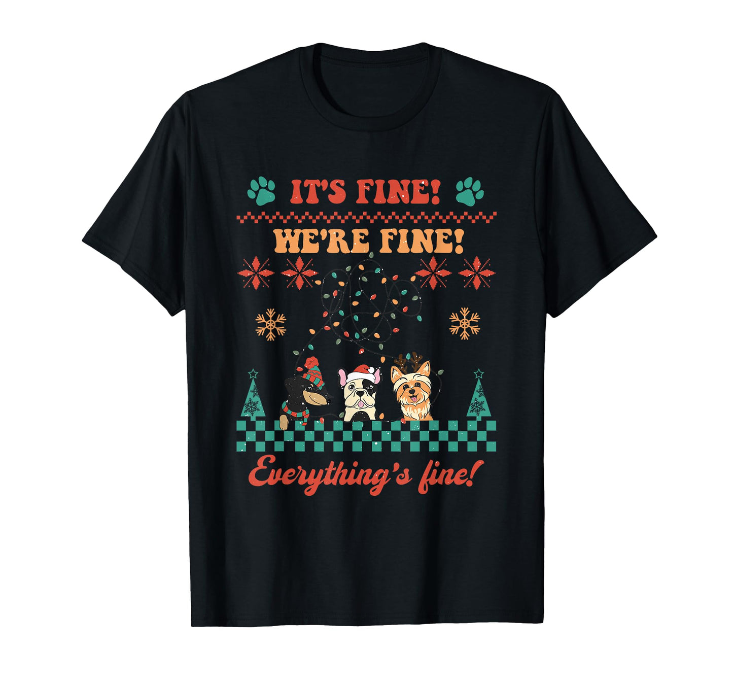 Dog Lover Christmas Ugly Sweater Cute Puppy Owner Funny Xmas T-Shirt