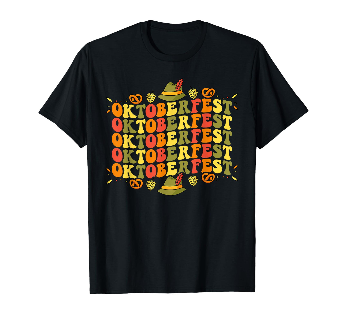Oktoberfest Retro Groovy German Things Bavarian Festival T-Shirt