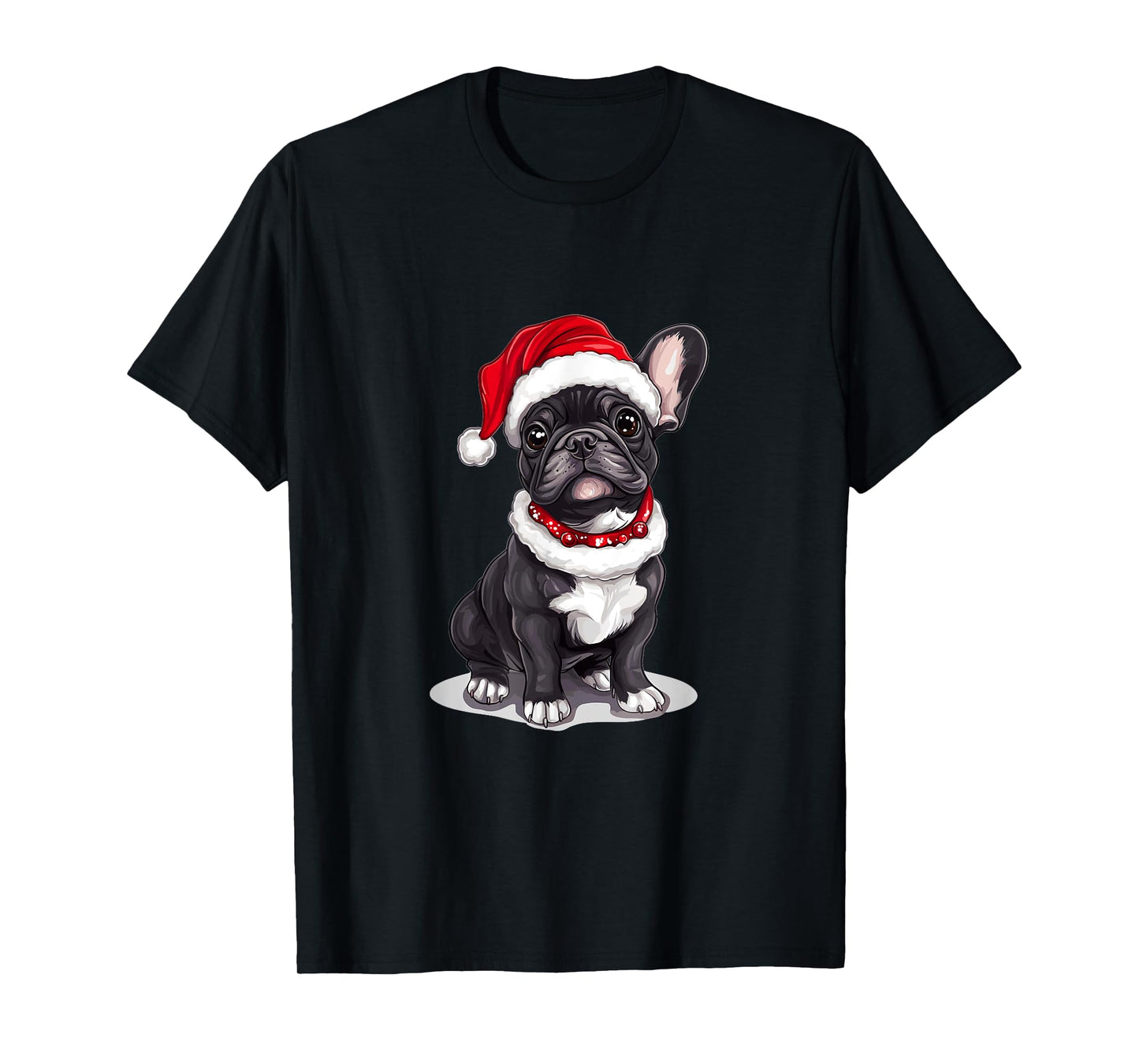Cute French Bulldog Frenchie Dog Christmas Merry X-mas T-Shirt