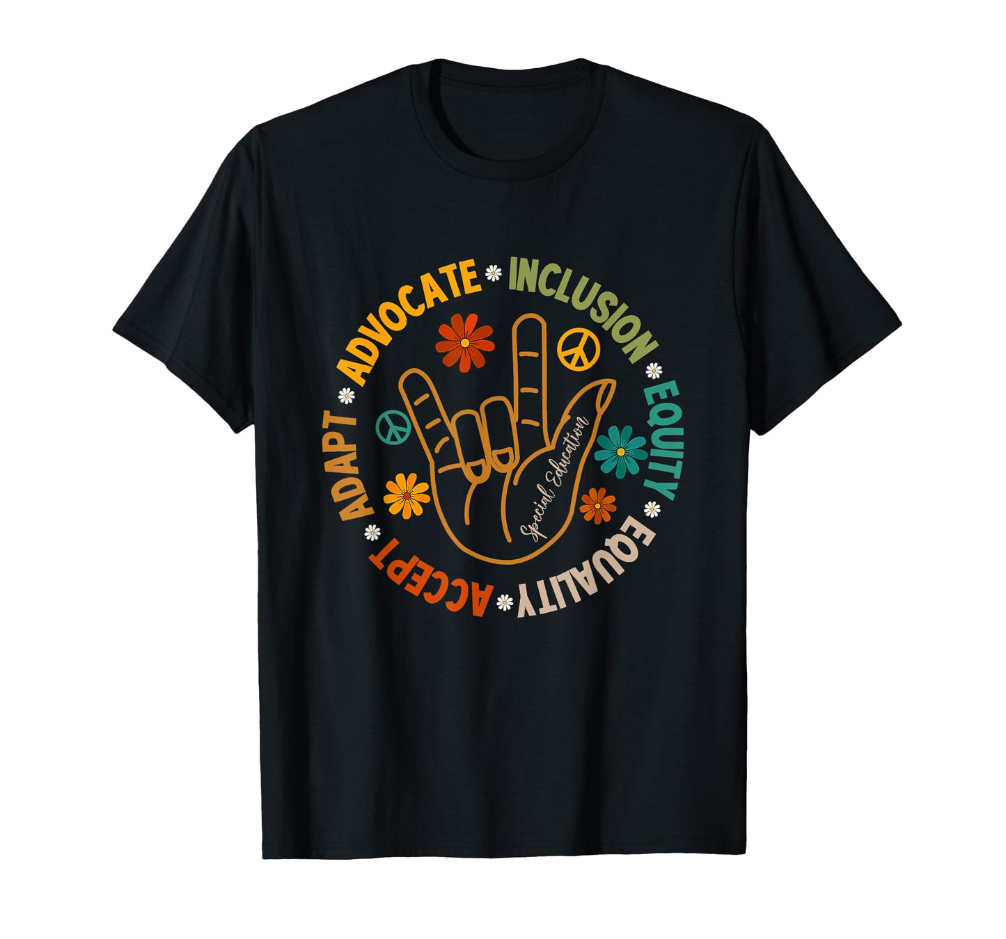 Accept Adapt Advocate Inclusion Equity Equality T-Shirt