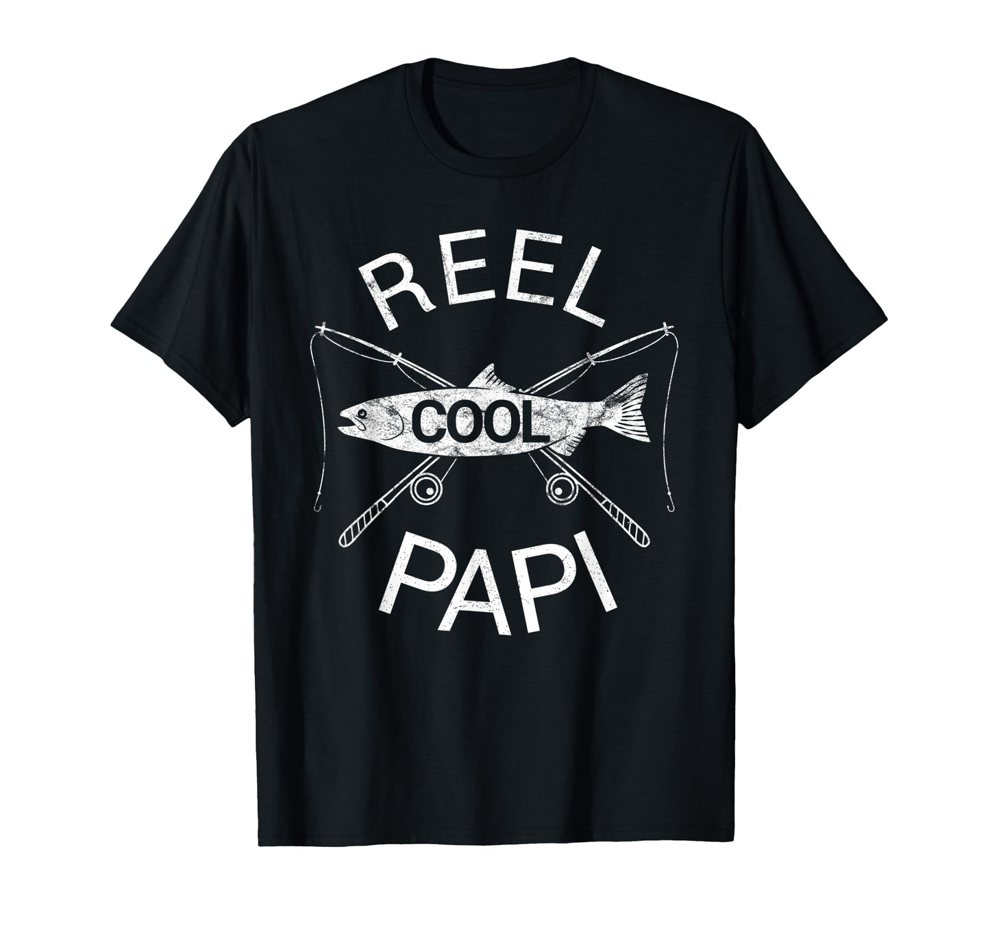 Mens Papi Shirt Birthday Father's Day Fishing Fish Funny Humor T-Shirt