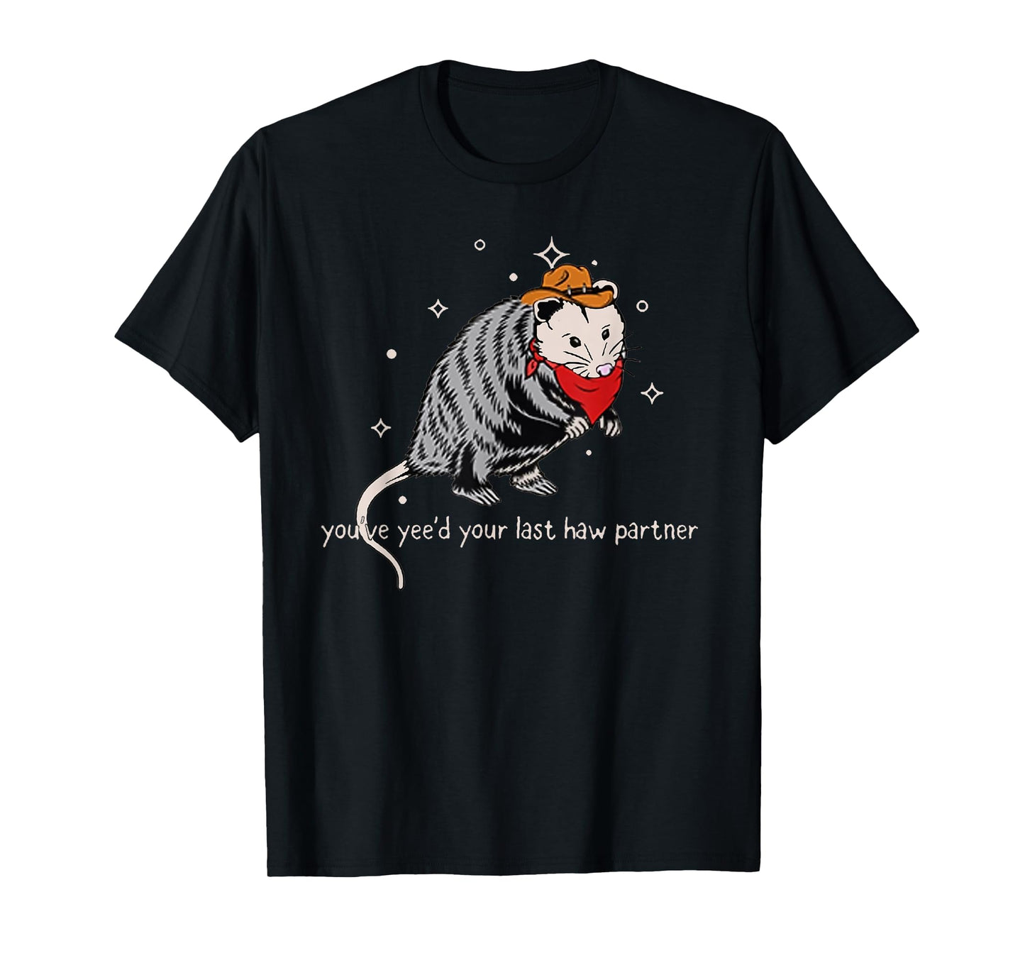 Funny Vintage Opossum Cowboy Hat Western Possum Lover Gifts T-Shirt